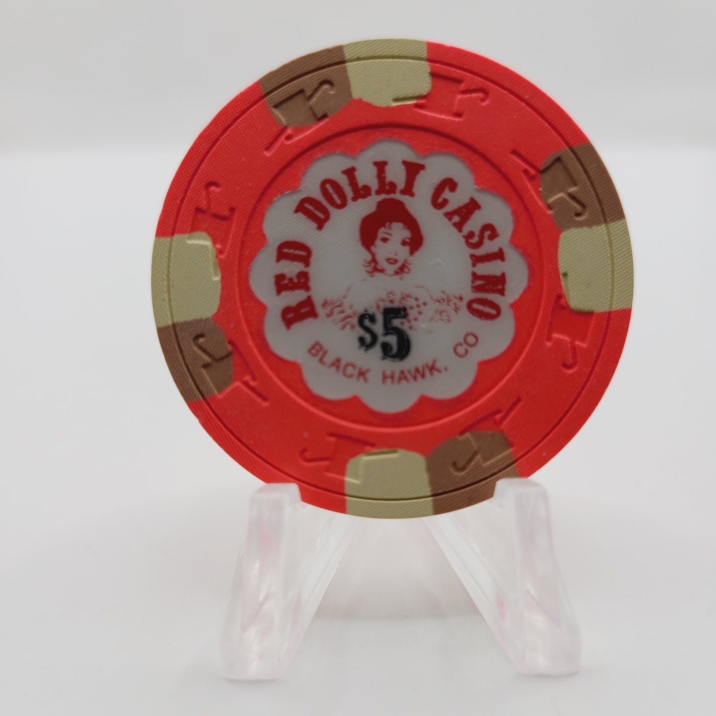 Red Dolly Casino Black Hawk Colorado 1991 $5 Casino Chip