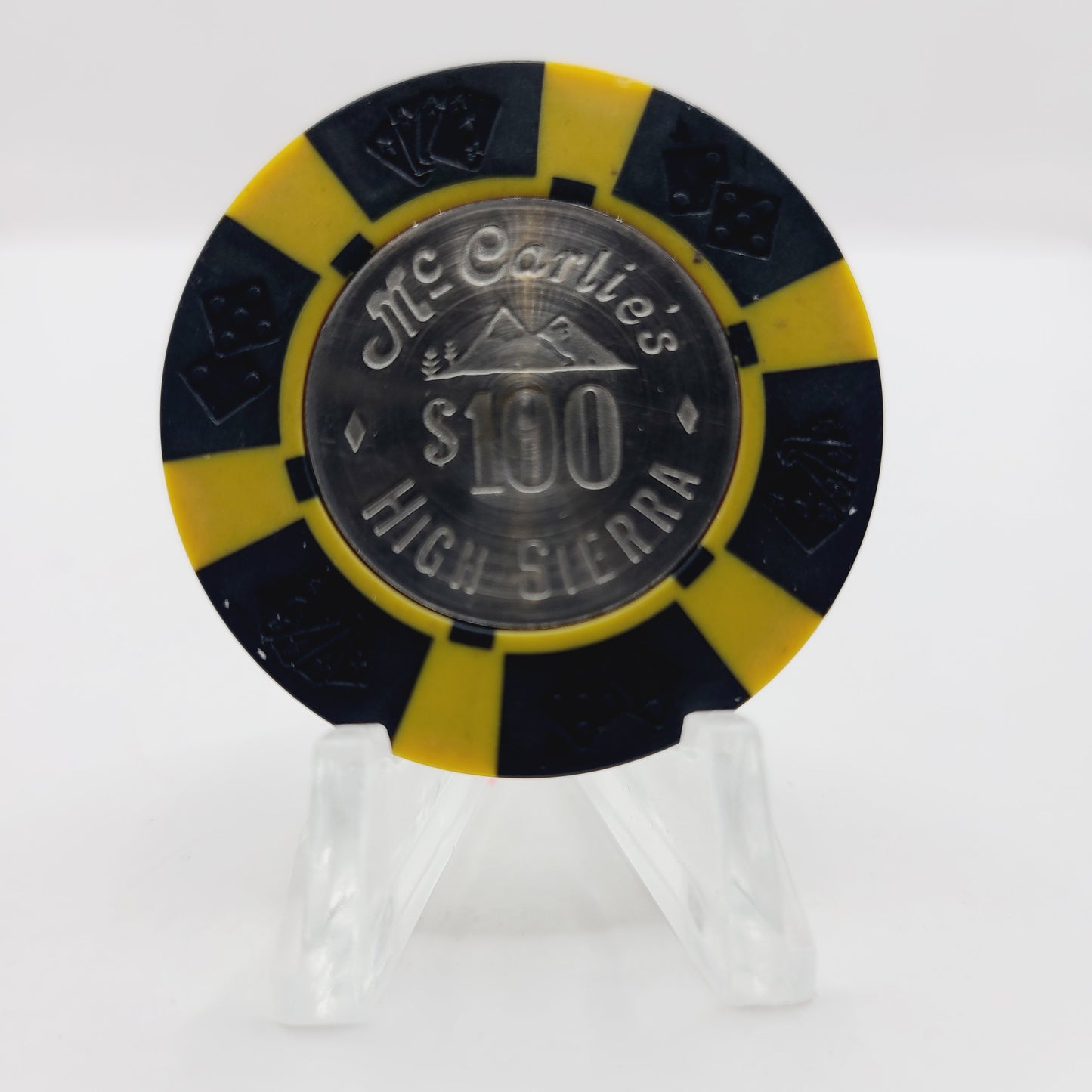High Sierra "McCarlie's" Casino Sparks Nevada 1977 $100 Casino Chip N0947