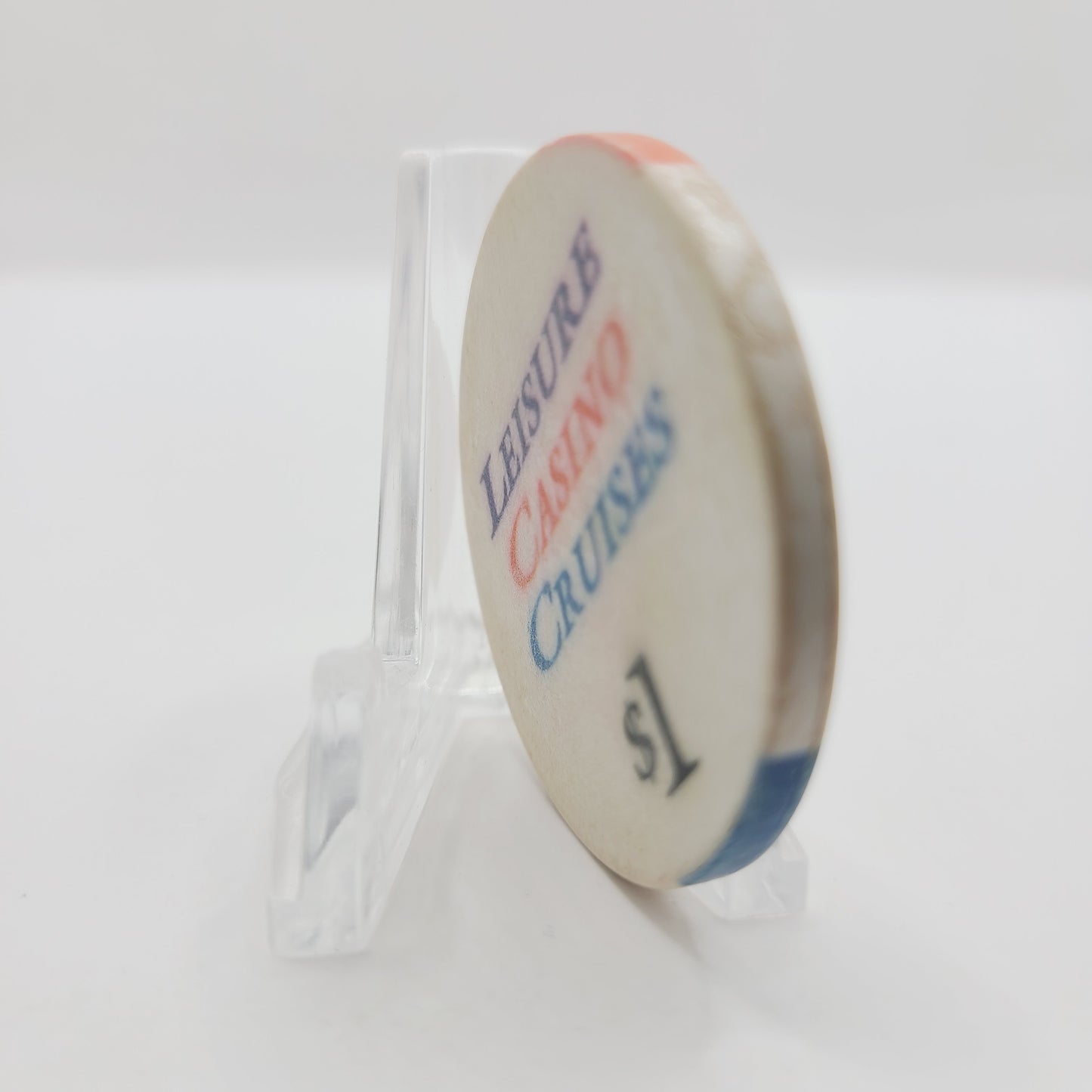 Leisure Casino Cruises/CFC Florida Casino Cruises Gloucester Massachusetts $1 Casino Chip *Circulated