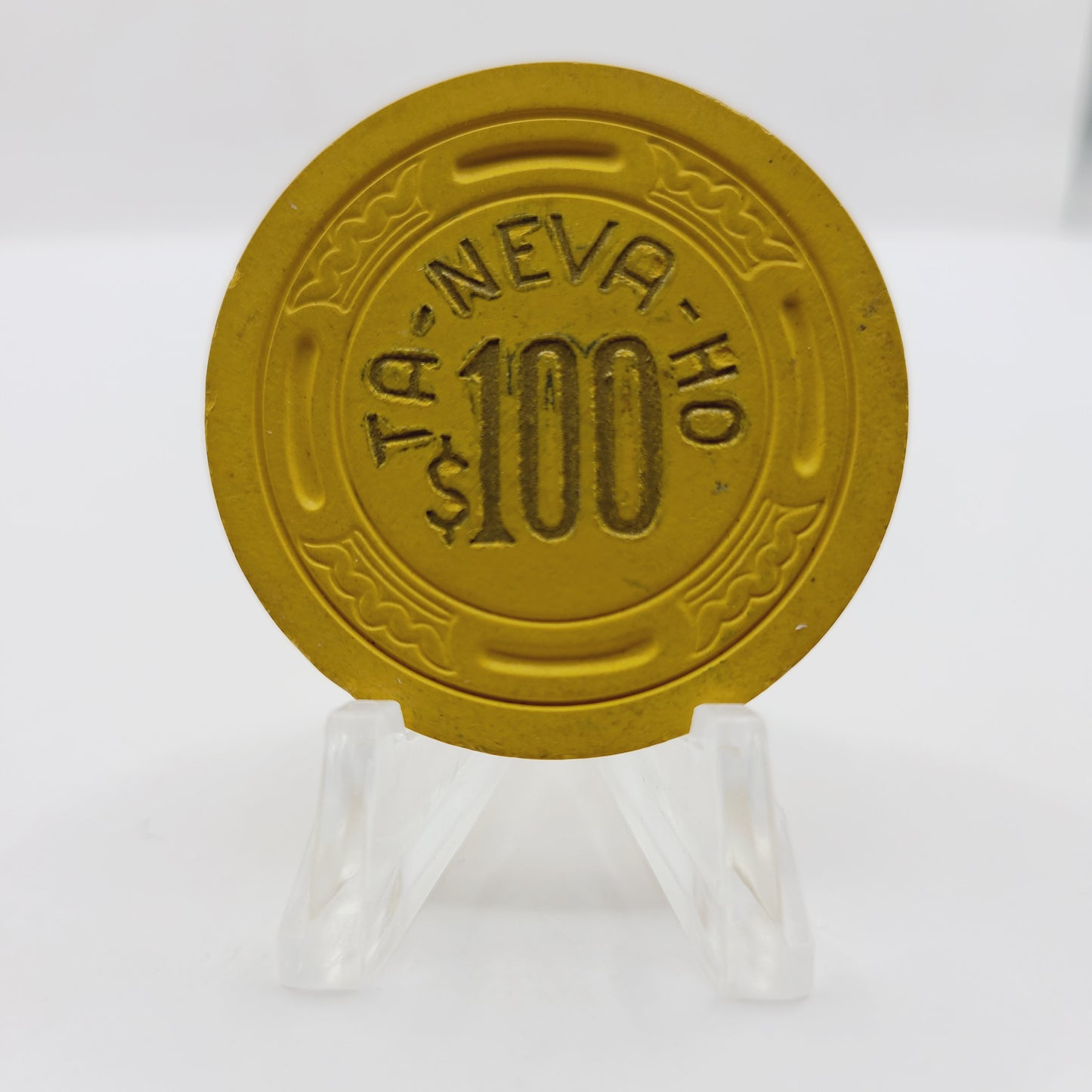 Ta-Neva-Ho Casino Lake Tahoe Nevada 1937 $100 Casino Chip N5581