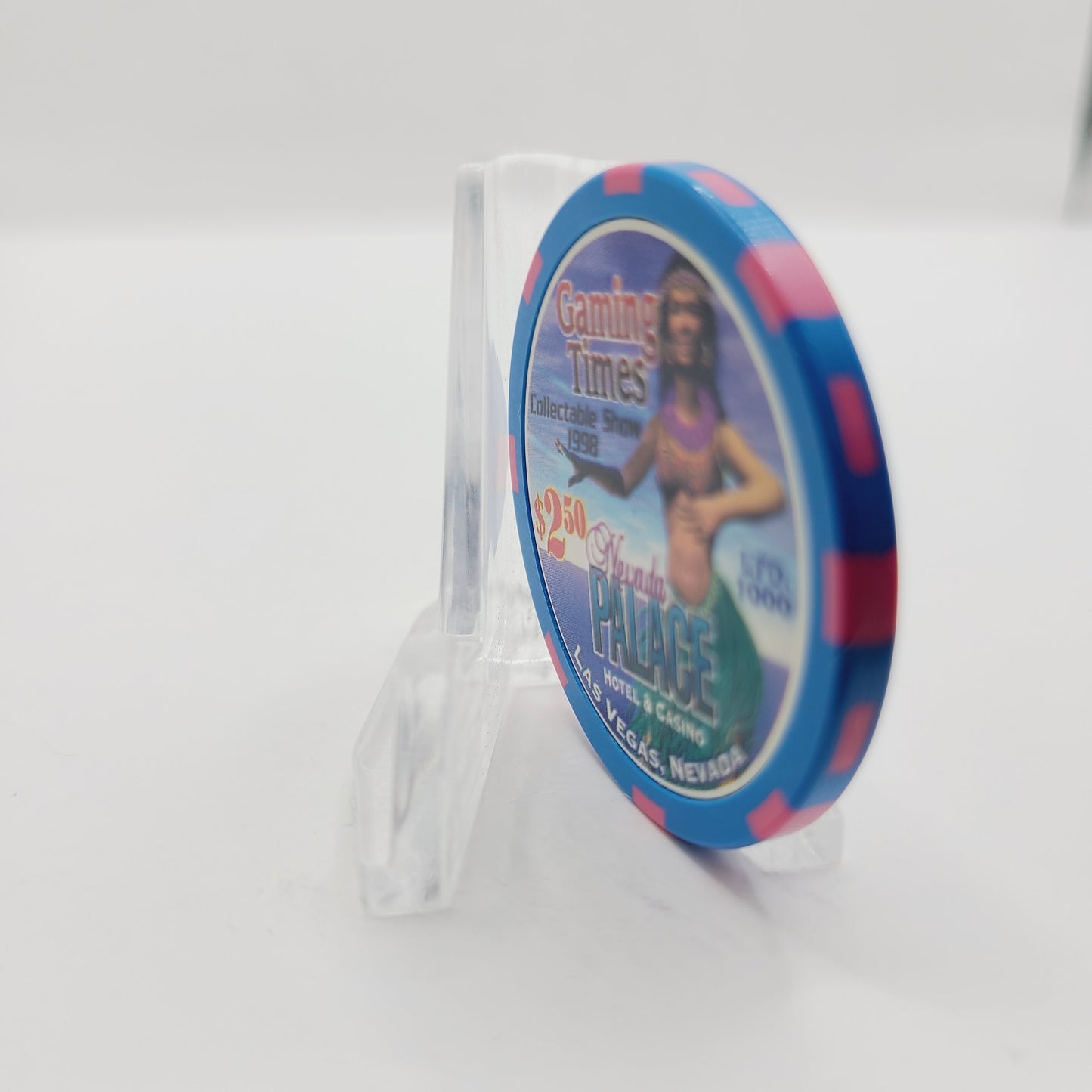 Nevada Palace Casino Las Vegas Nevada 1998 "Gaming Times Collectible Show" 1998 $2.50 Casino Chip V3142 LMT 1000