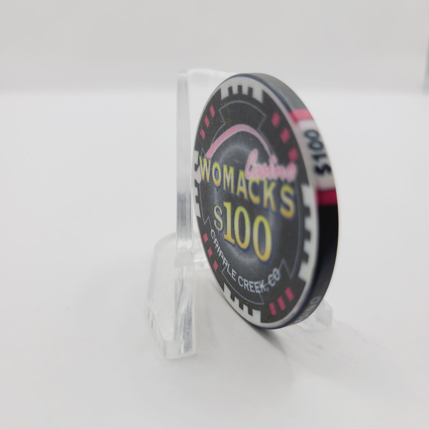 Womacks Casino and Hotel Cripple Creek Colorado $100 Casino Chip