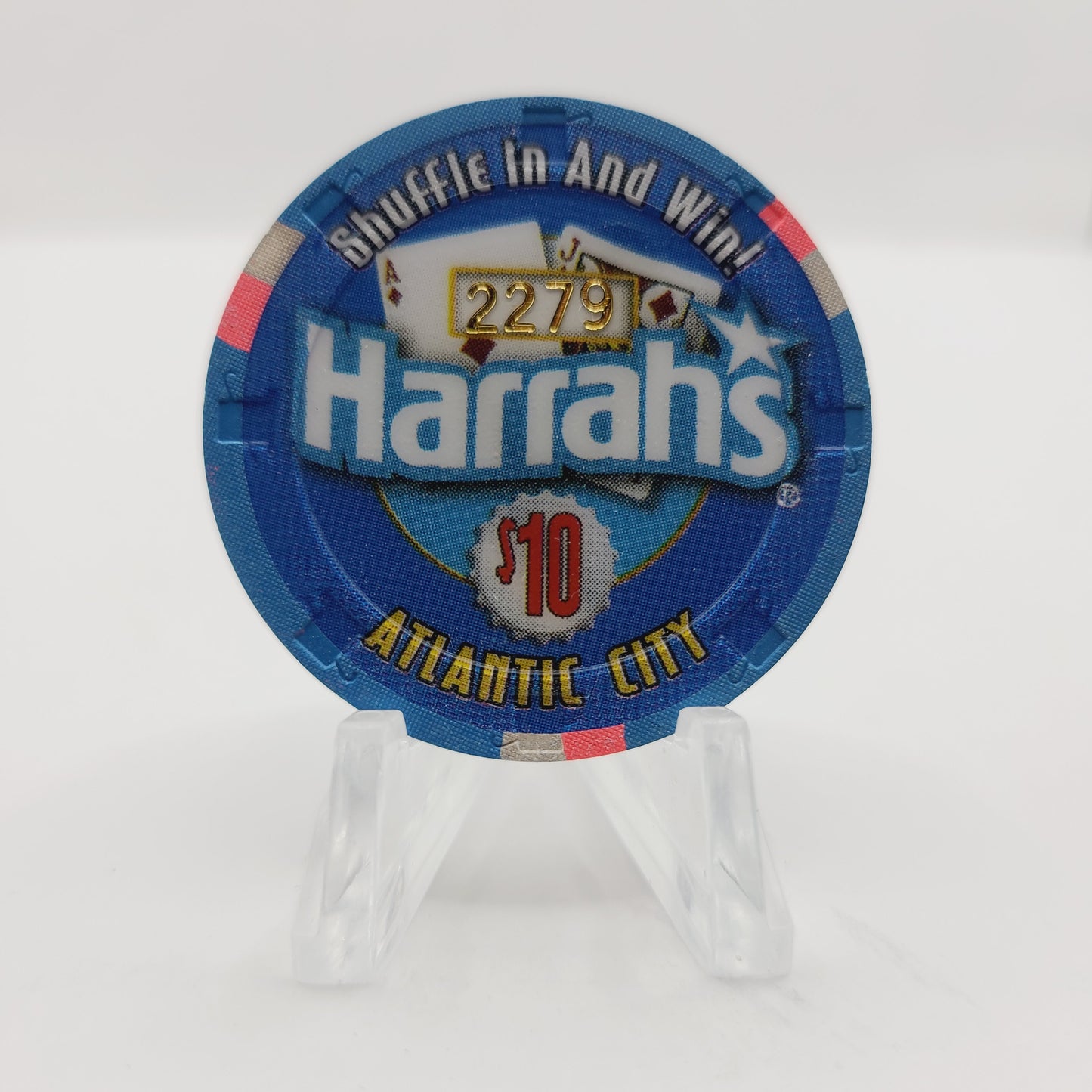 Harrah's Resort Casino Atlantic City New Jersey $10 #Dooby Dooby Doo" Bud Ice Casino Chip #2279