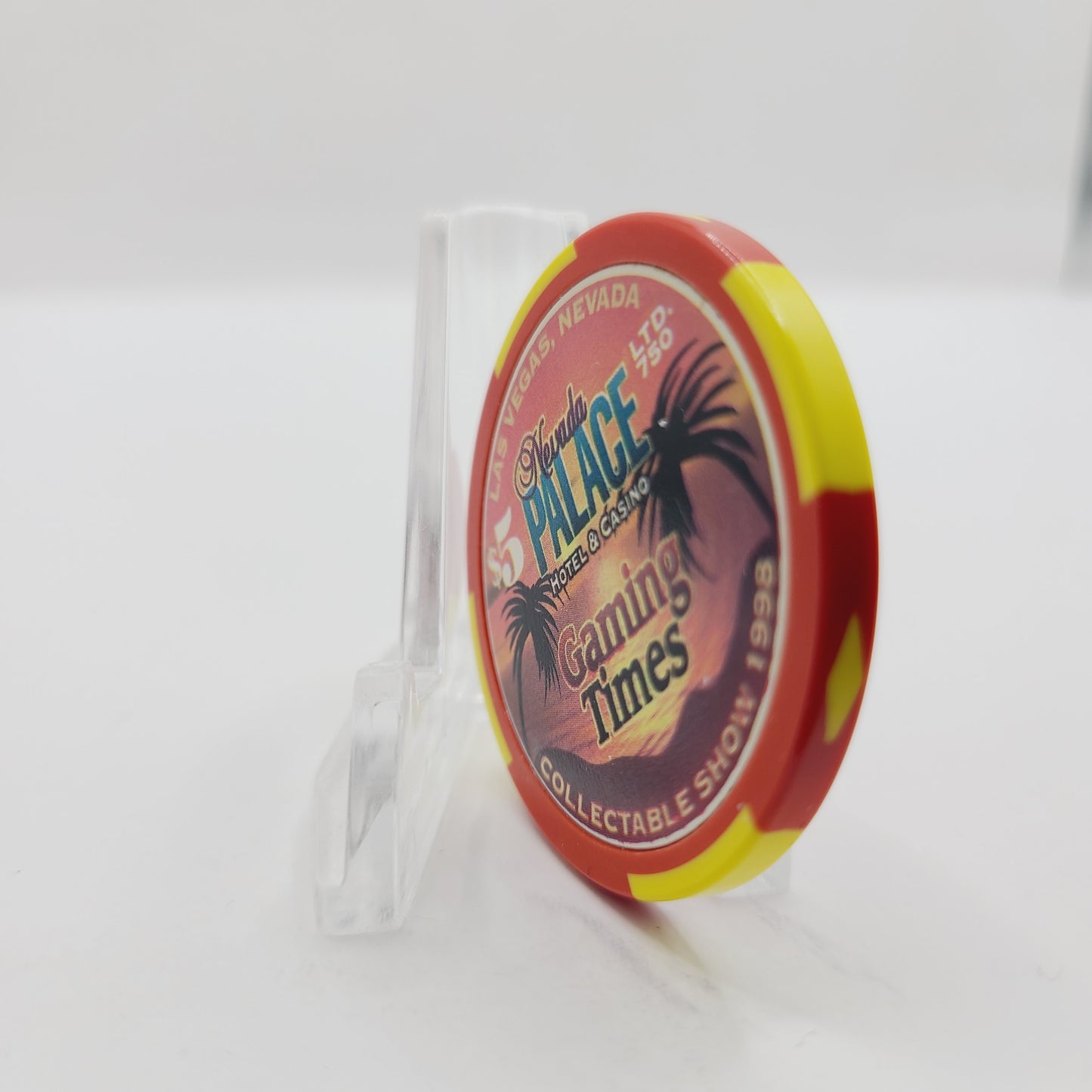 Nevada Palace Hotel Casino Las Vegas Nevada "Gaming Times Collectible Show 1998" $5 Casino Chip V3144 LMT 750