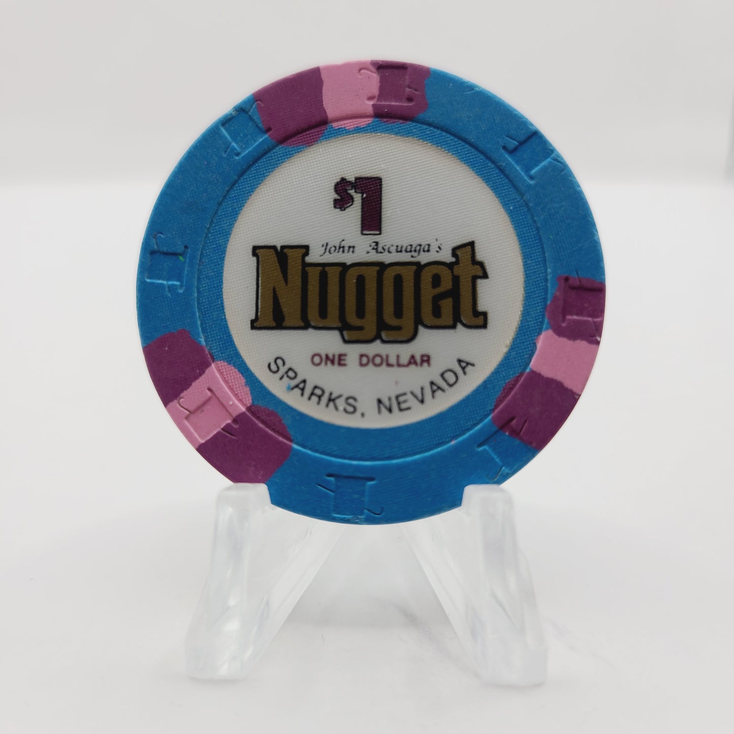 Nugget "John Ascuaga's" Casino Sparks Nevada 1980's $1 Casino Chip N2743