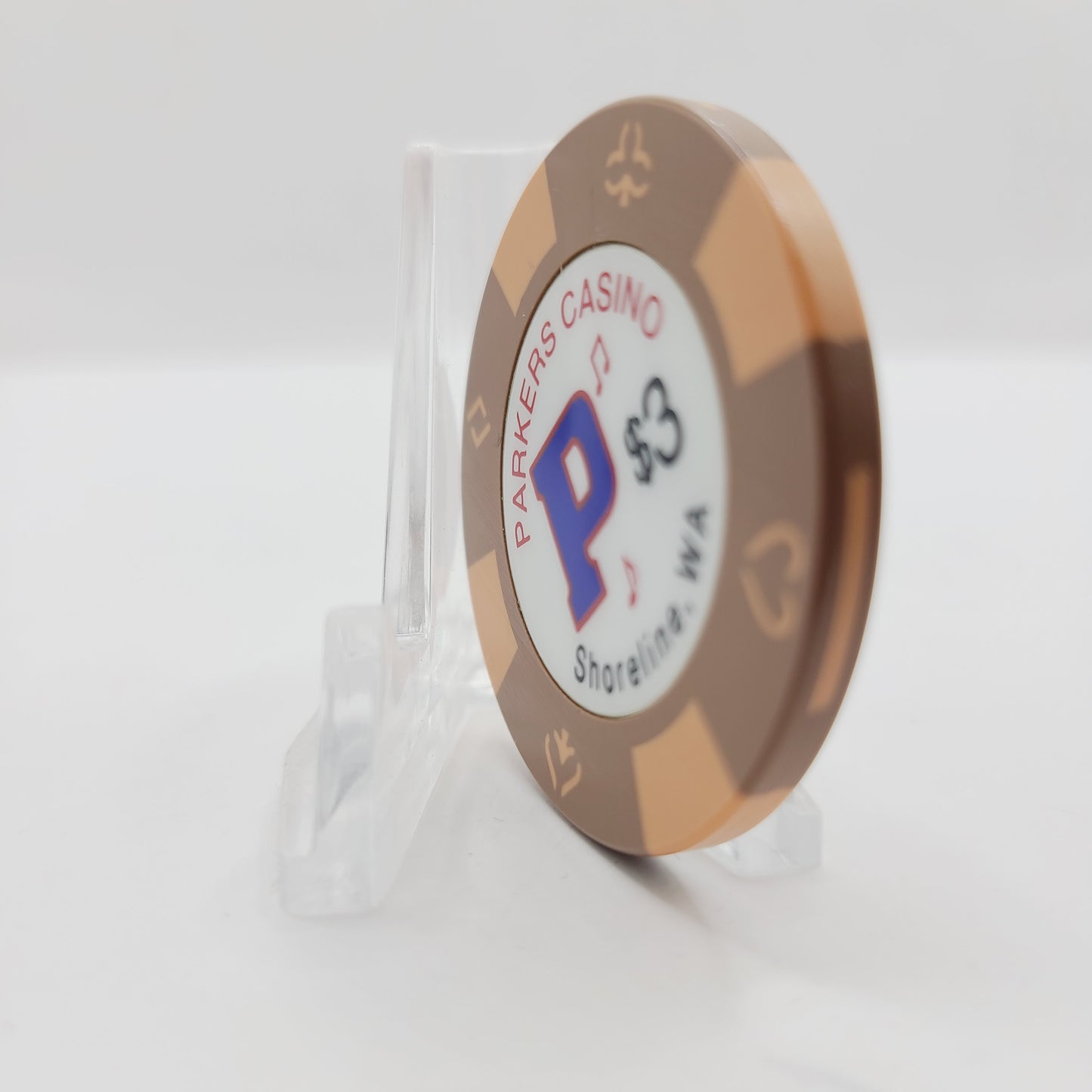 Parker's Casino Shoreline Washington $3 Casino Chip