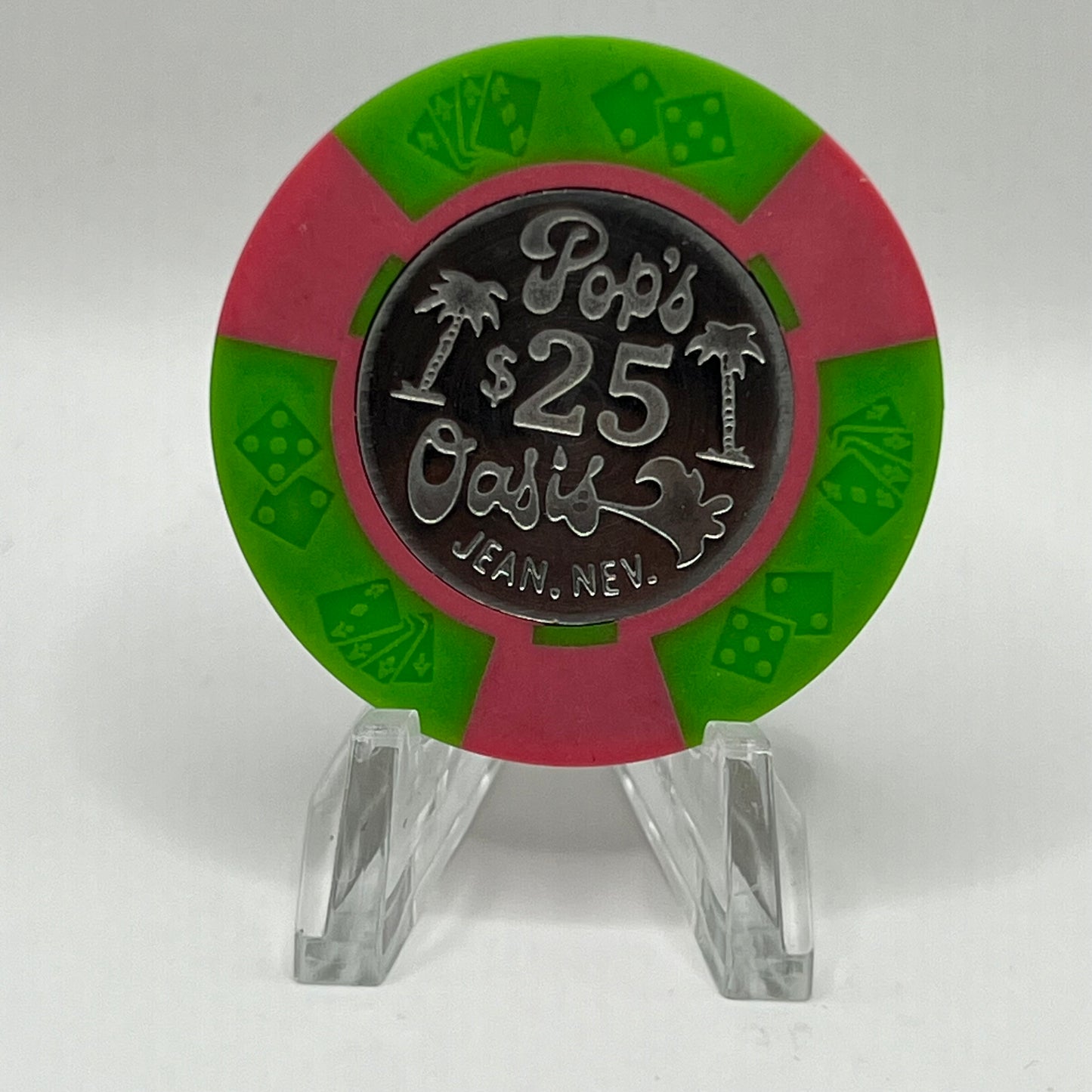 Pop’s Oasis Jean Nevada 1978 $25 Casino Chip N7187.P