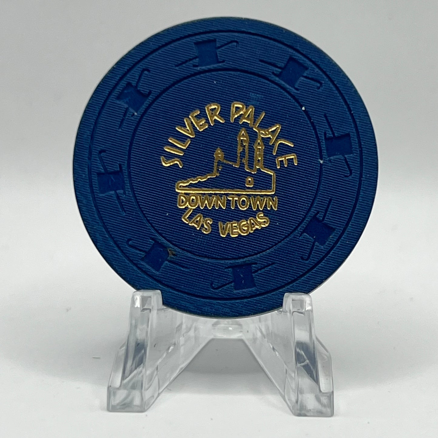 Silver Palace Las Vegas NV 1961 Series 2 Roulette Navy Blue Chip D2125.nv