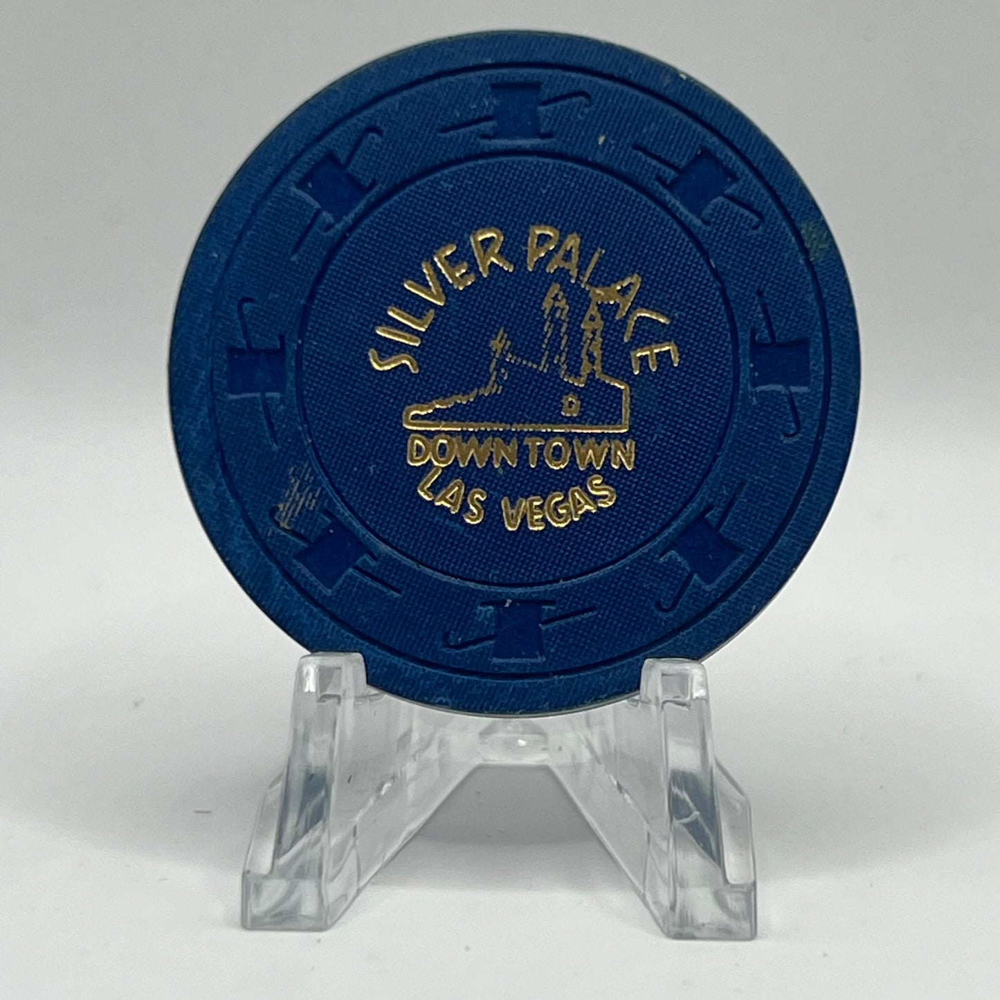 Silver Palace Las Vegas NV 1961 Series 2 Roulette Navy Blue Chip D2125.nv