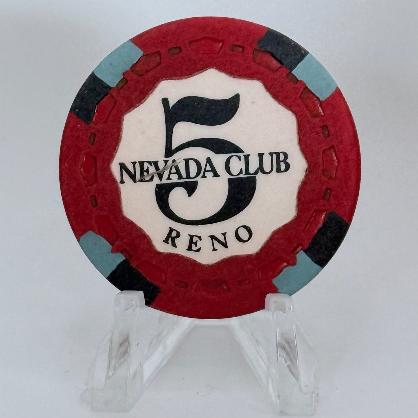 Nevada Club Reno Nevada 1969 $5 Casino Chip N5281