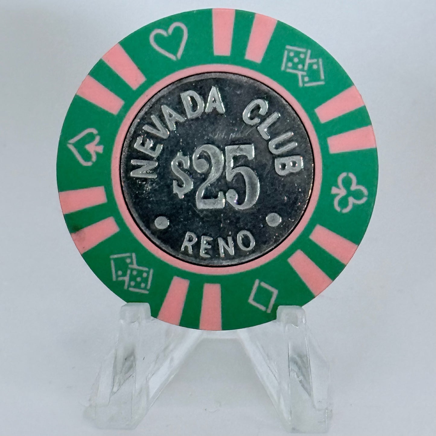 Nevada Club Reno Nevada 1970s $25 Casino Chip N5278