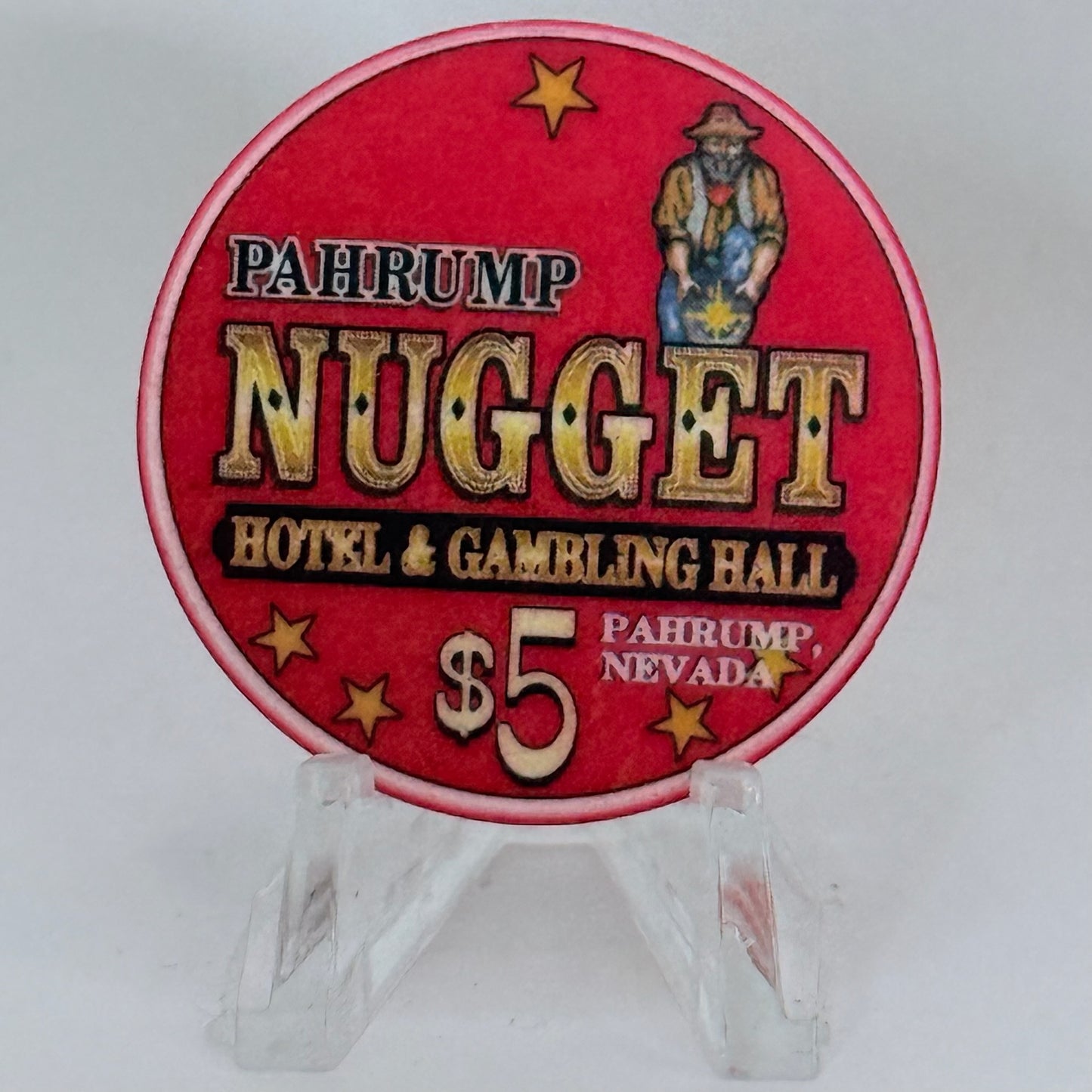 Pahrump Nugget Hotel & Gambling Hall Pahrump Nevada 2001 $5 Casino Chip V7612