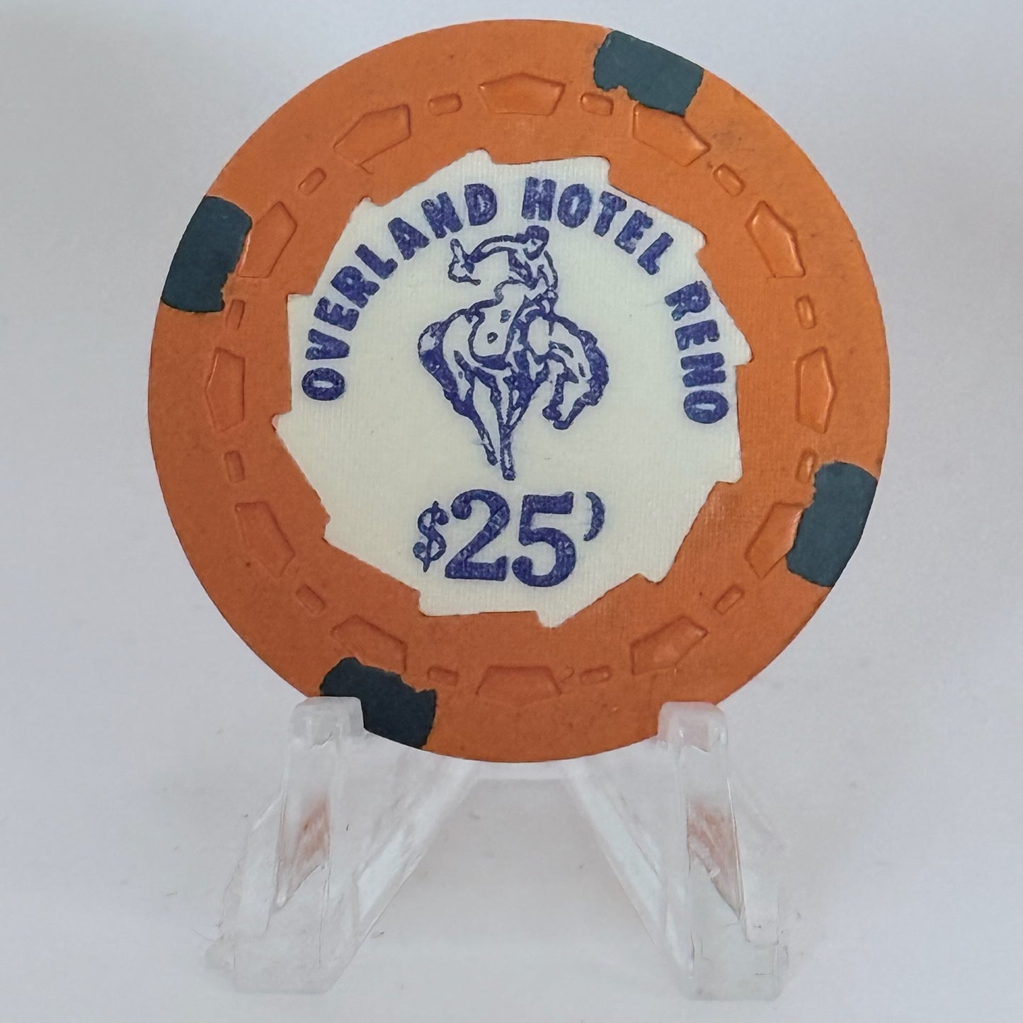 Overland Hotel Reno Nevada 1965 $25 Casino Chip N5421
