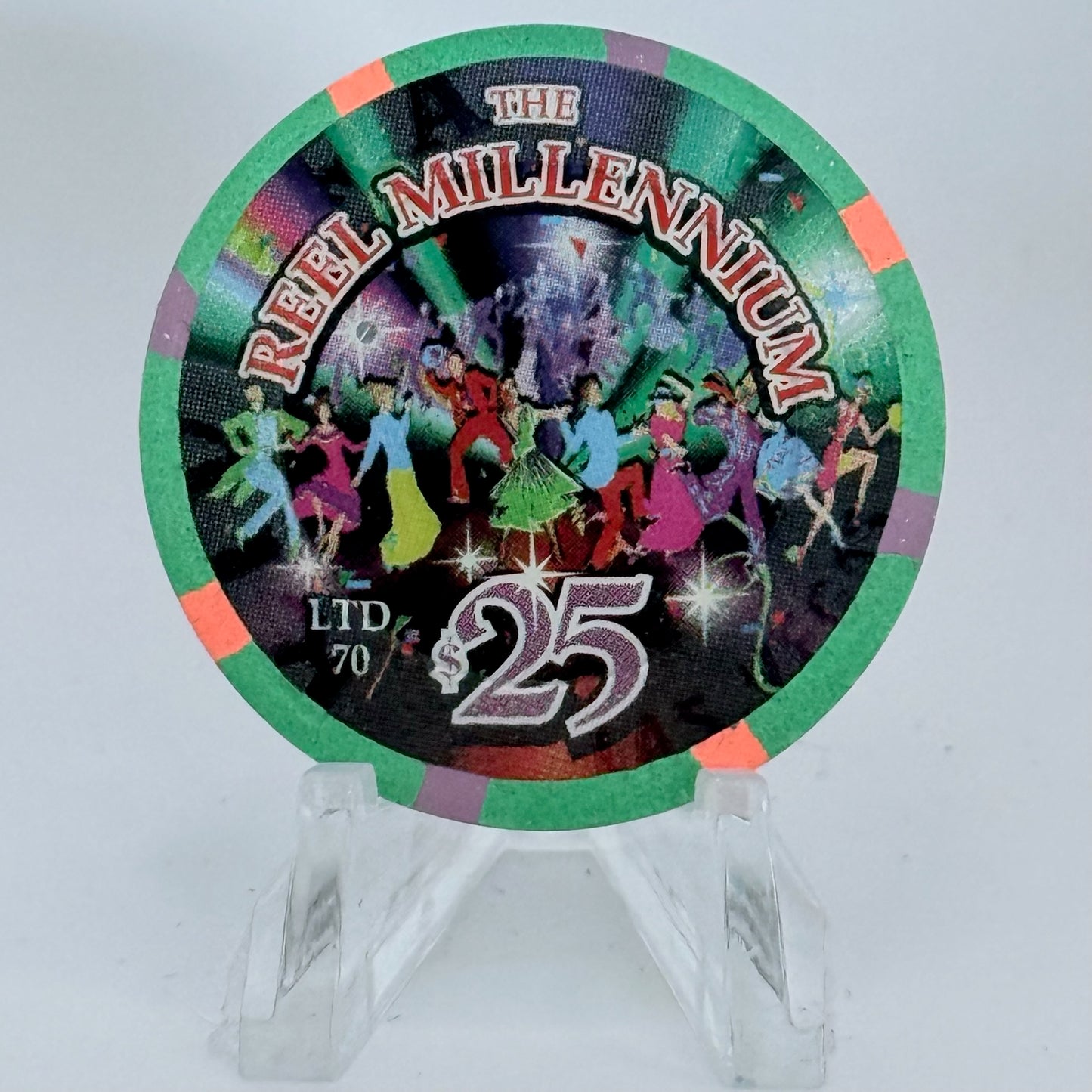Riviera Las Vegas Nevada 2001 'Reel Millennium' LE $25 Casino Chip V7458