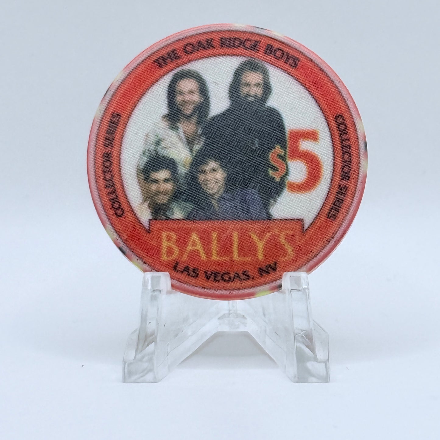 Bally's Las Vegas Nevada 1995 'Oak Ridge Boys' LE $5 Casino Chip N0618