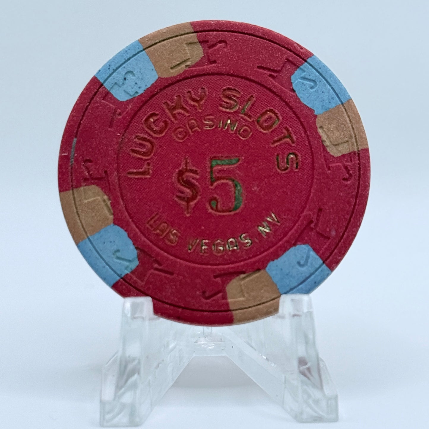 Lucky Slots Las Vegas Nevada 1971 $5 Casino Chip N1889