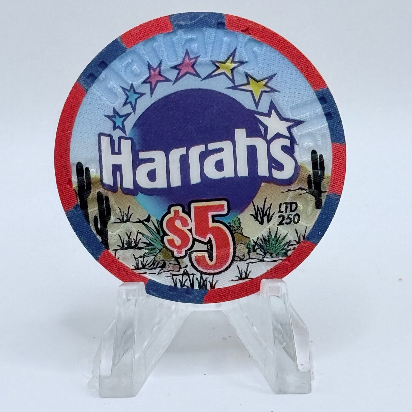 Harrah's Las Vegas Nevada 2001 'Vegas Life Mt Charleston' LE $5 Casino Chip V8921