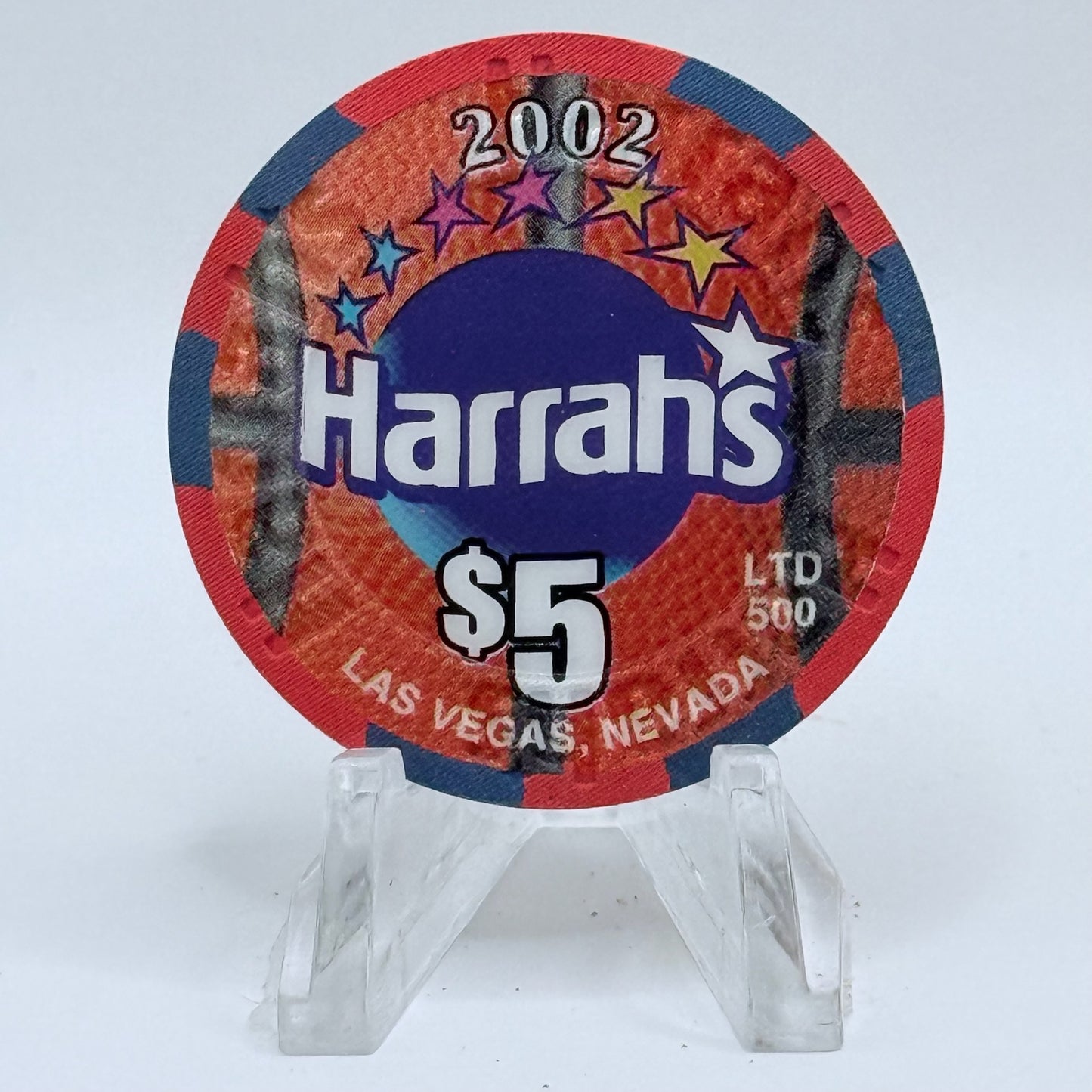 Harrah's Las Vegas Nevada 2002 'Net Crazy' LE $5 Casino Chip V8911