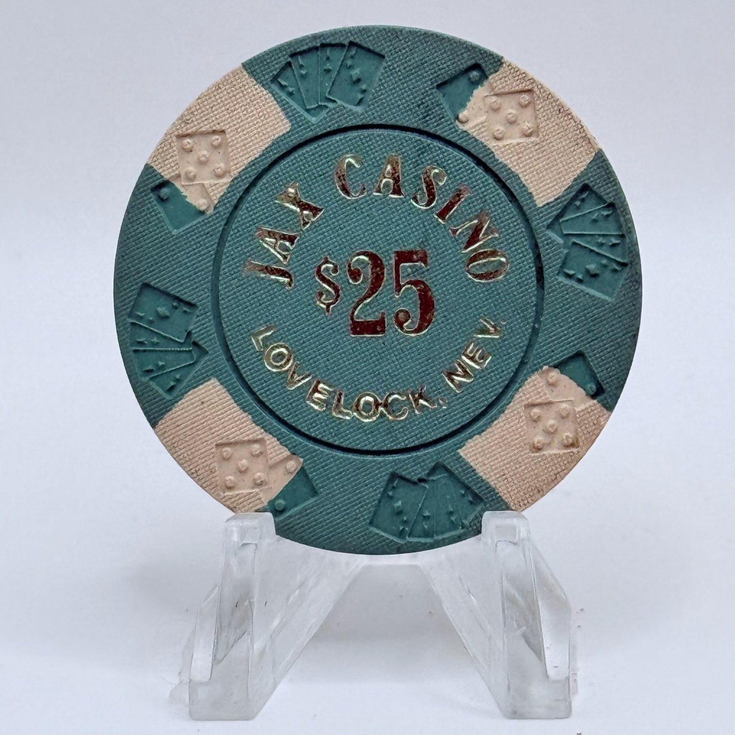 Jax Club Lovelock Nevada 1974 $25 Casino Chip N8646