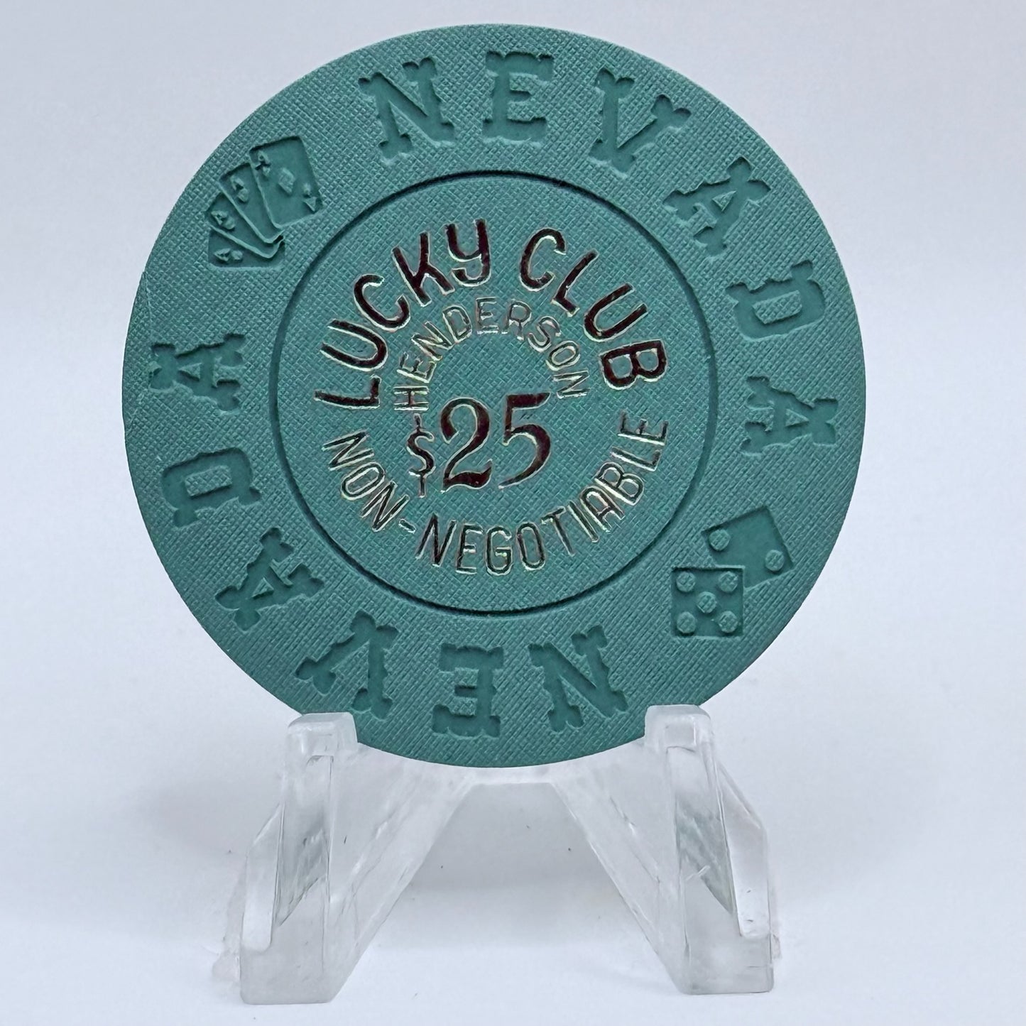 Lucky Club Henderson Nevada 1970 $25 Casino Chip E1321