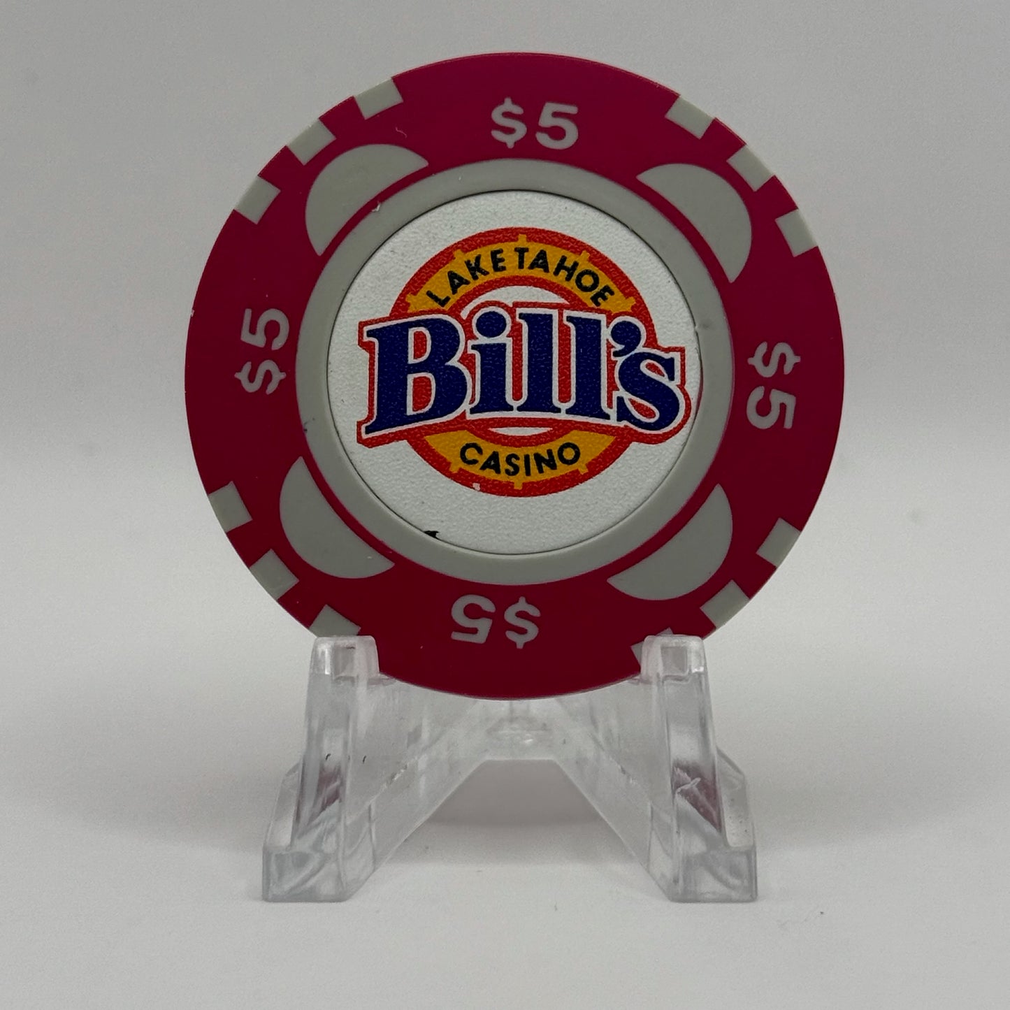 Bill's Lake Tahoe Nevada 1990 $5 Casino Chip N4962.1