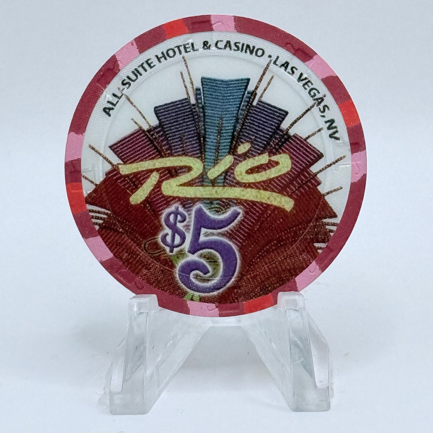 Rio Las Vegas Nevada 2006 'New Year's Eve' LE $5 Casino Chip E5021