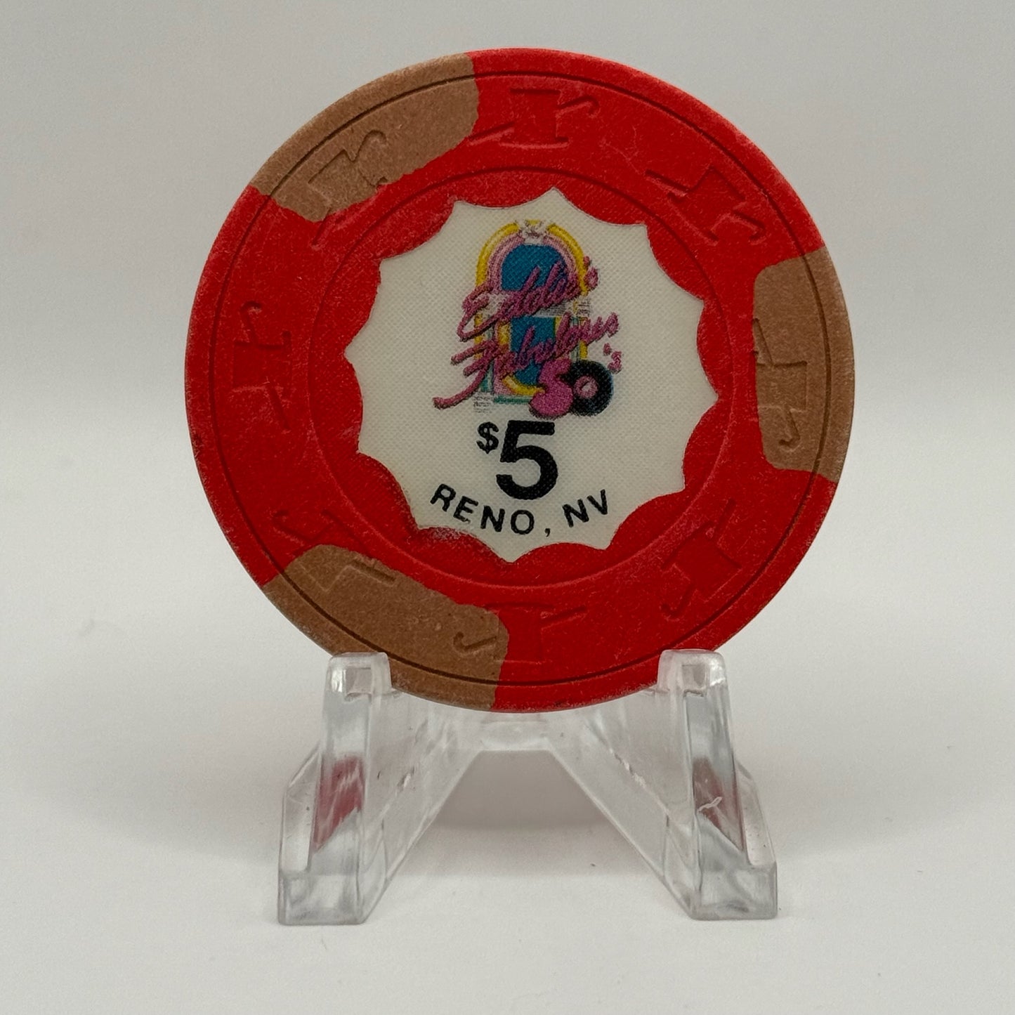 Eddie's Fabulous 50's Reno Nevada 1987 $5 Casino Chip N5055