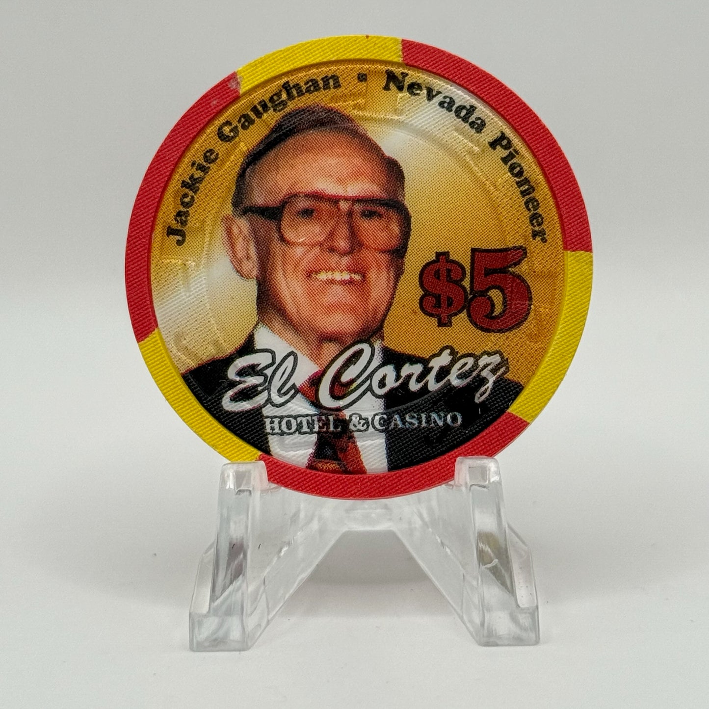 El Cortez Hotel Casino Las Vegas Nevada 1994 'Jackie Gaughan' LE $5 Casino Chip N2031.1