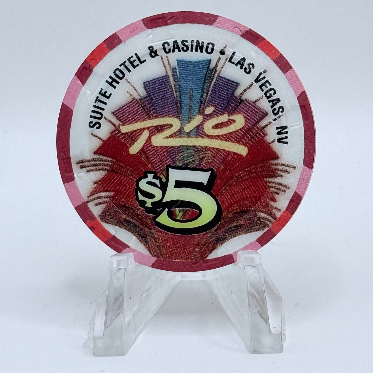 Rio Las Vegas Nevada 2002 '13th Anniversary' LE $5 Casino Chip E2317