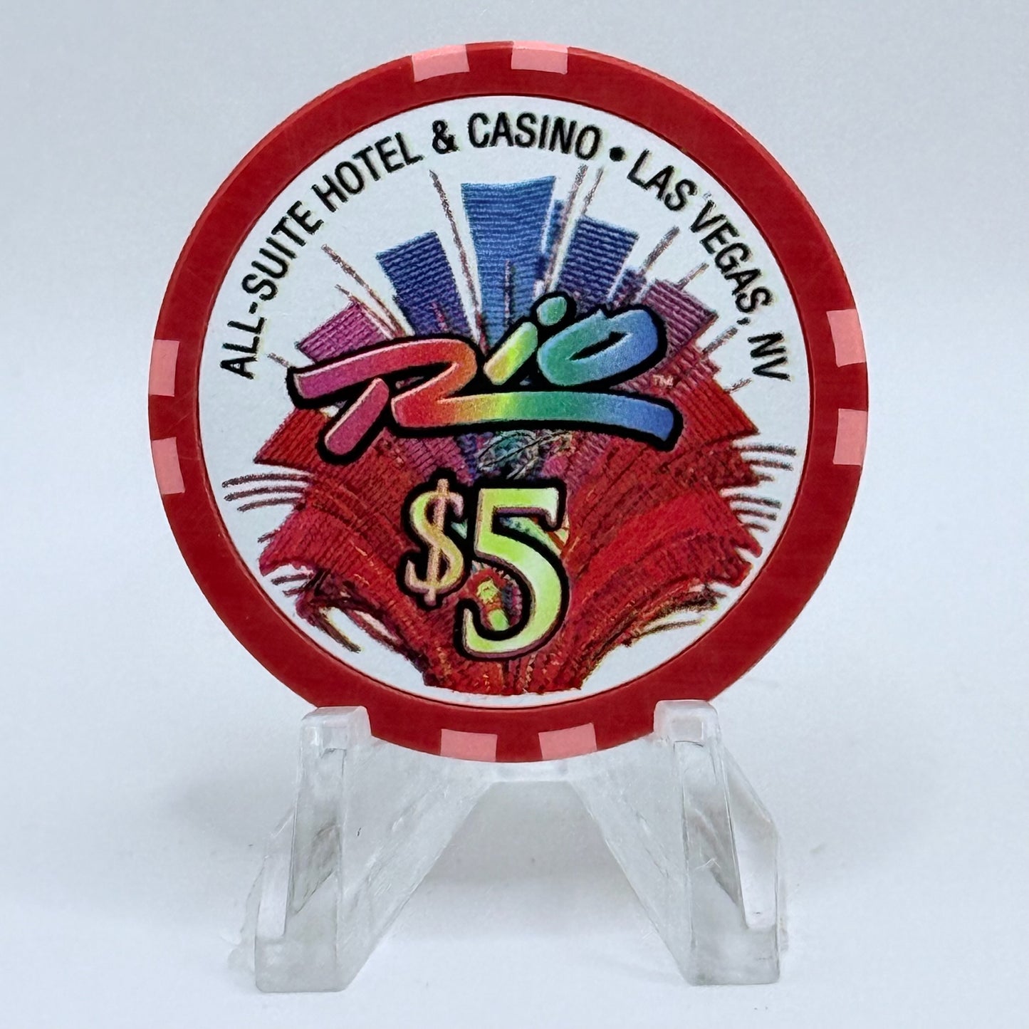 Rio Las Vegas Nevada 2003 'March' LE $5 Casino Chip E2270