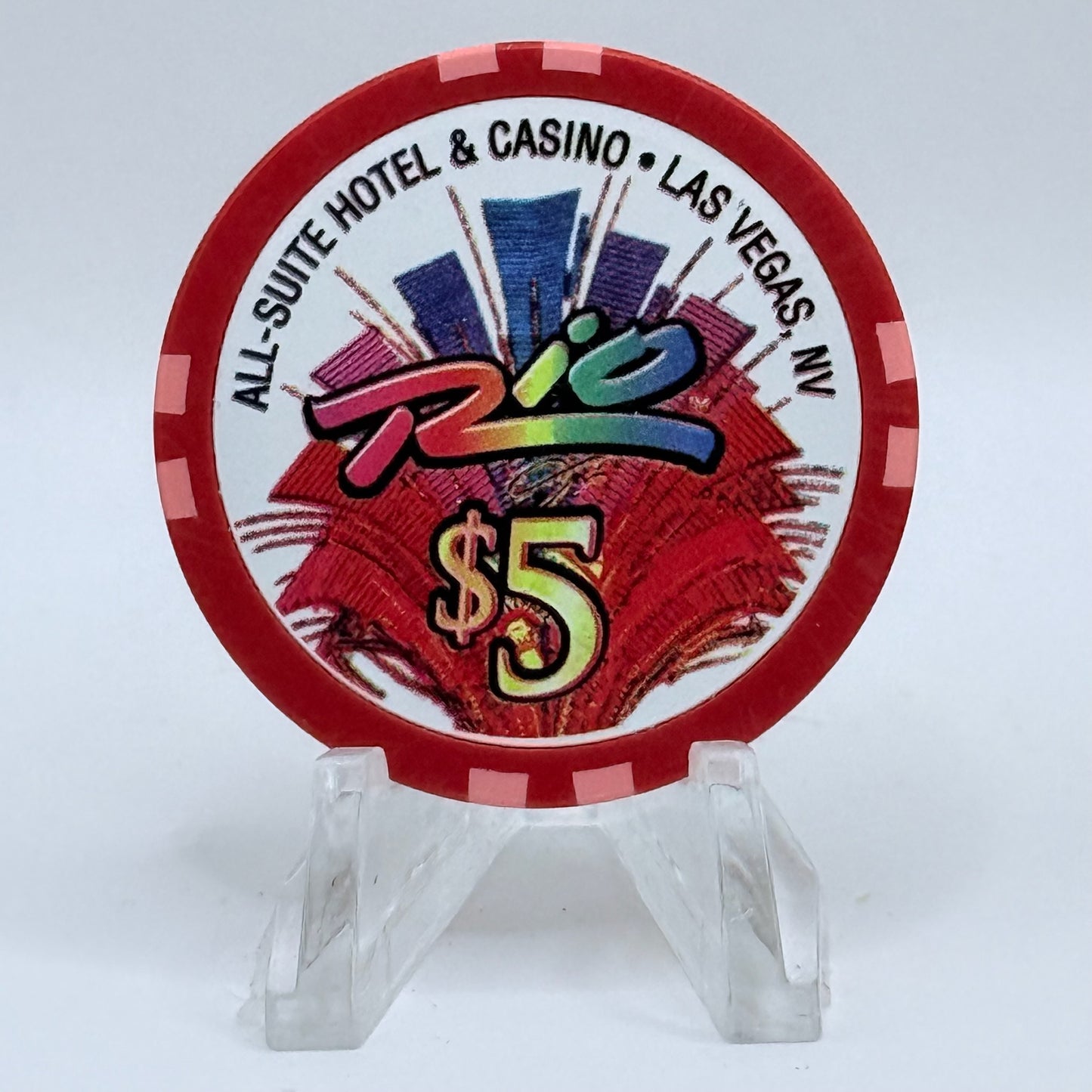 Rio Las Vegas Nevada 2002 'Show In The Sky' LE $5 Casino Chip E2273