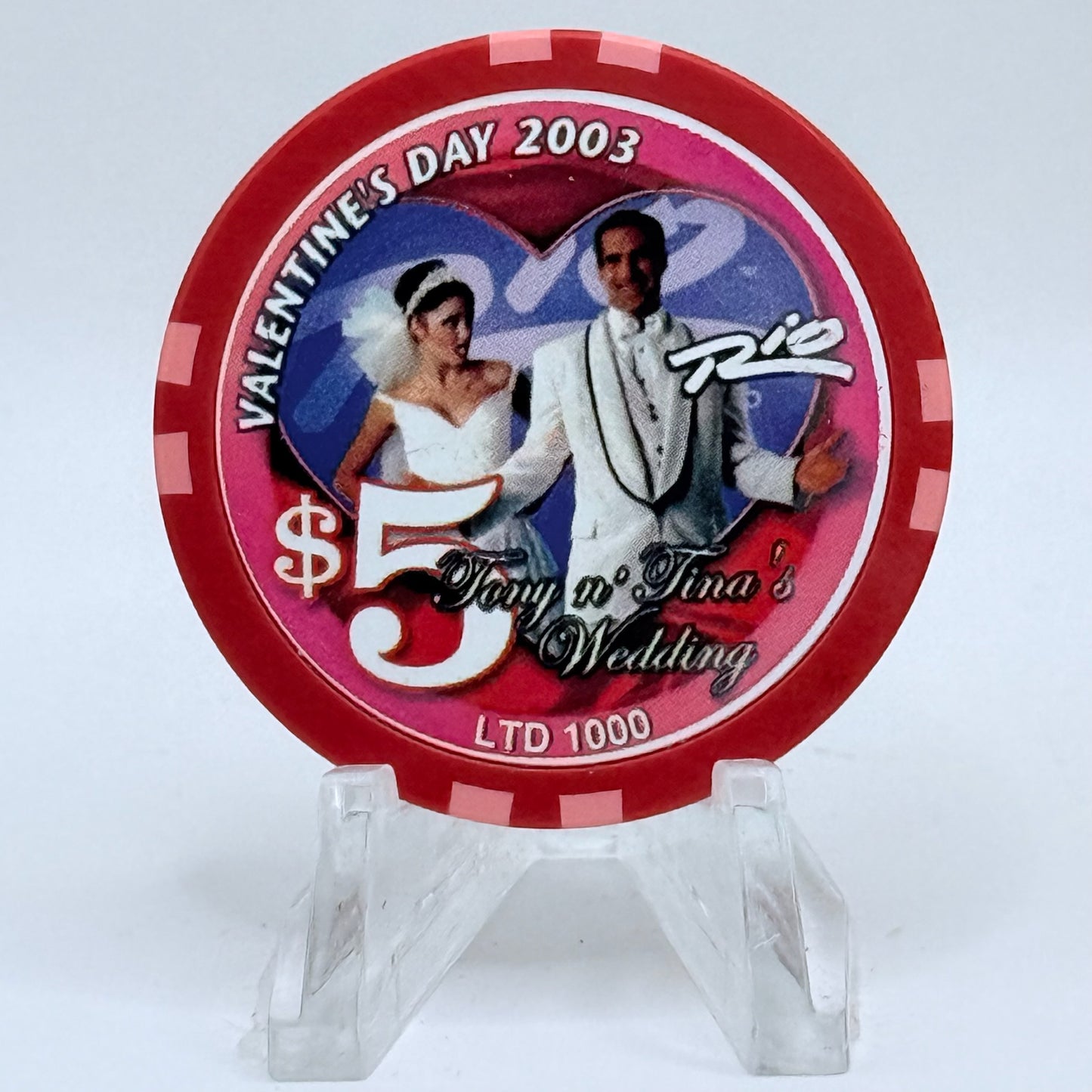 Rio Las Vegas Nevada 2003 'Tony N' Tina's Wedding' LE $5 Casino Chip E2274