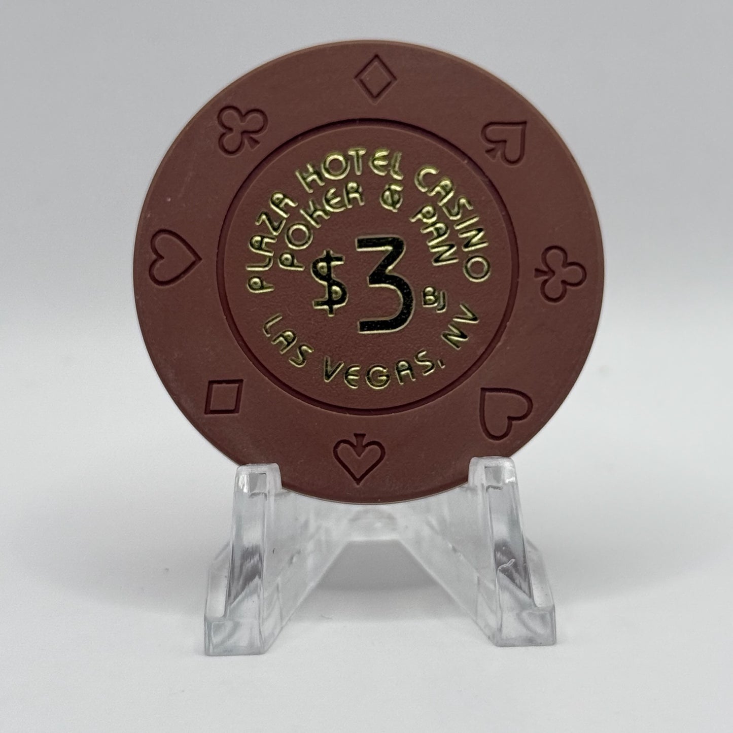 Jackie Gaughan's Plaza Las Vegas Nevada 1999 $3 Casino Chip V5291