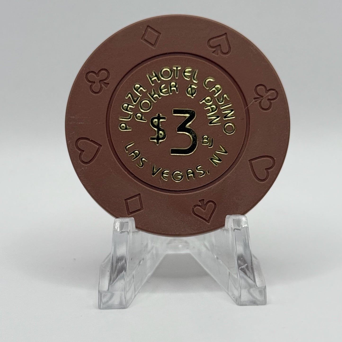 Jackie Gaughan's Plaza Las Vegas Nevada 1999 $3 Casino Chip V5291