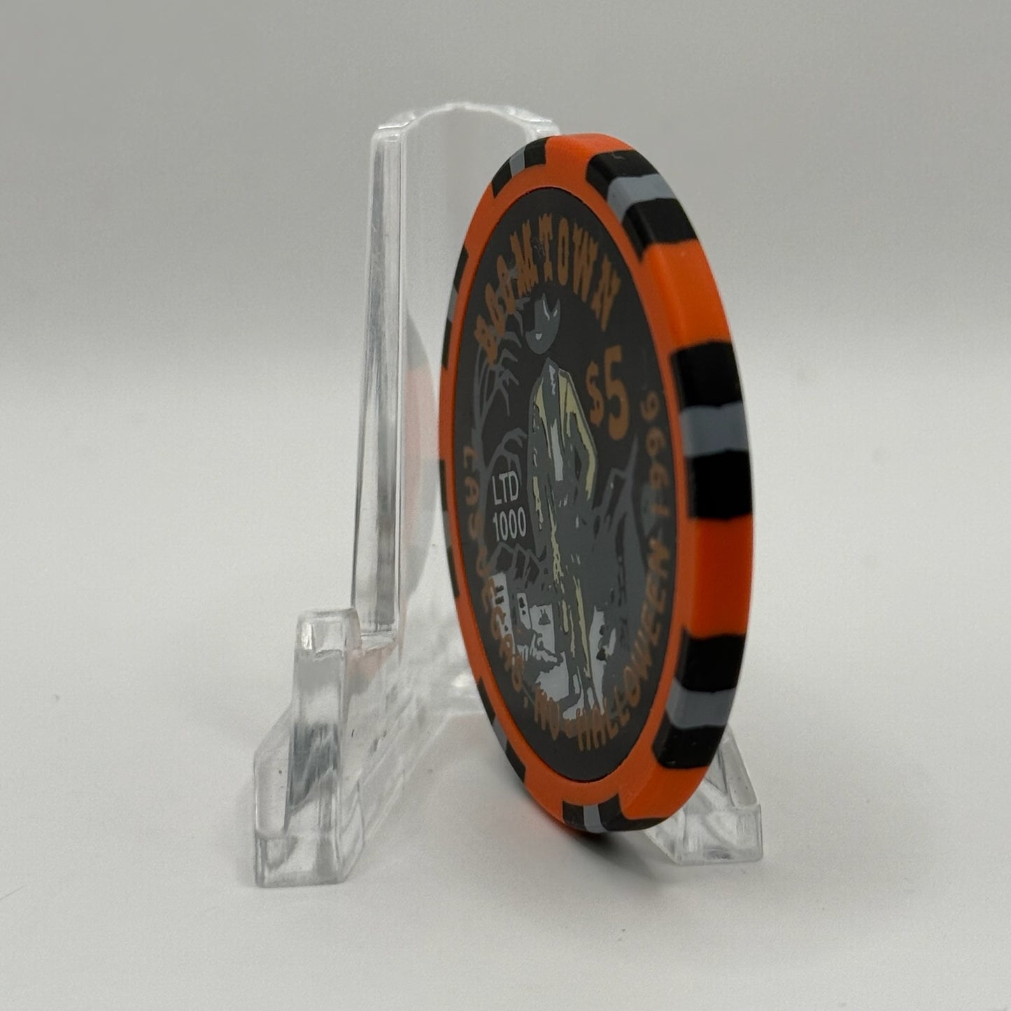 Boomtown Las Vegas Nevada 1996 'Halloween' LE $5 Casino Chip N8013