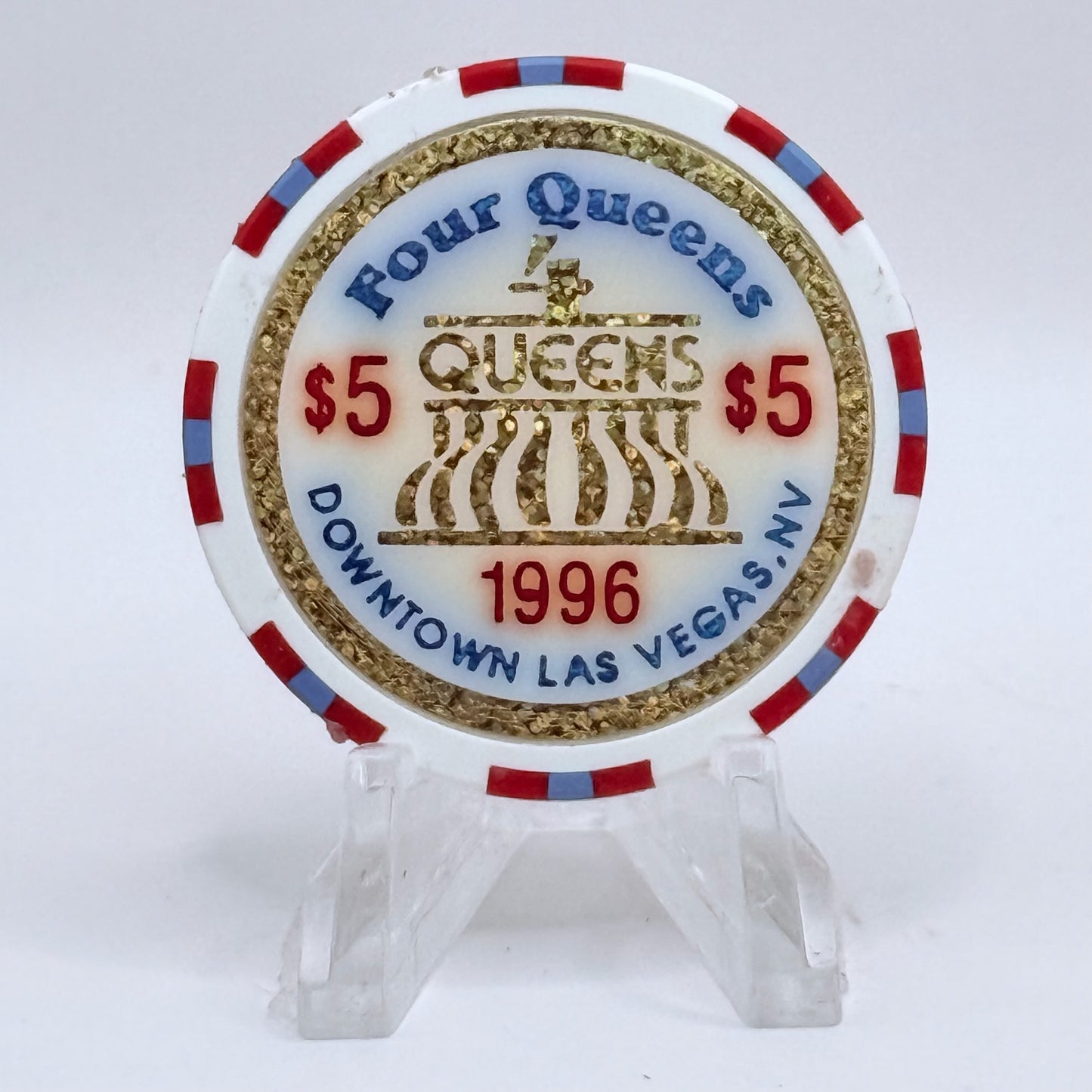 Four Queens Las Vegas Nevada 1996 'July 4th' LE $5 Casino Chip N8363