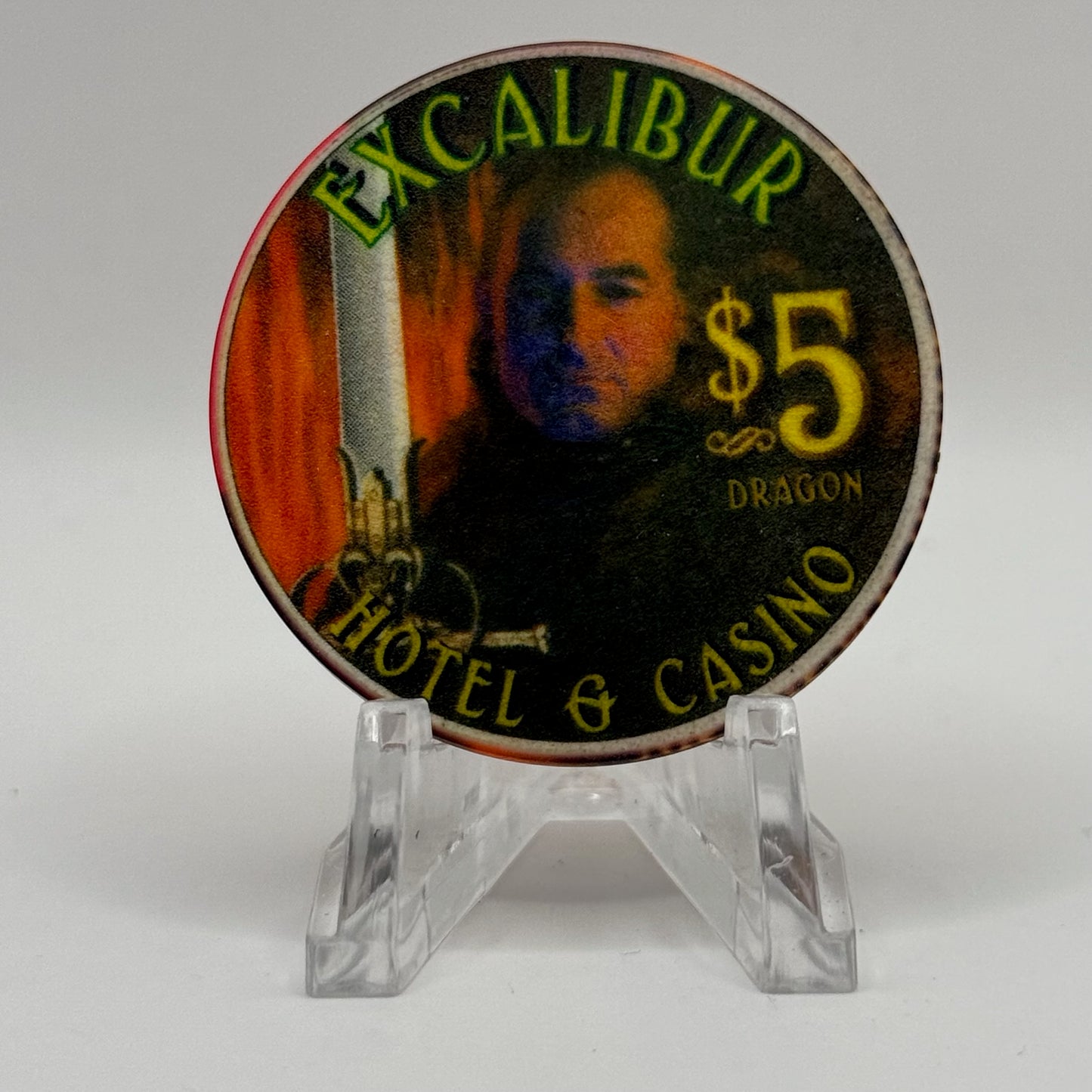 Excalibur Las Vegas Nevada 1999 'Dragon' LE $5 Casino Chip V4073