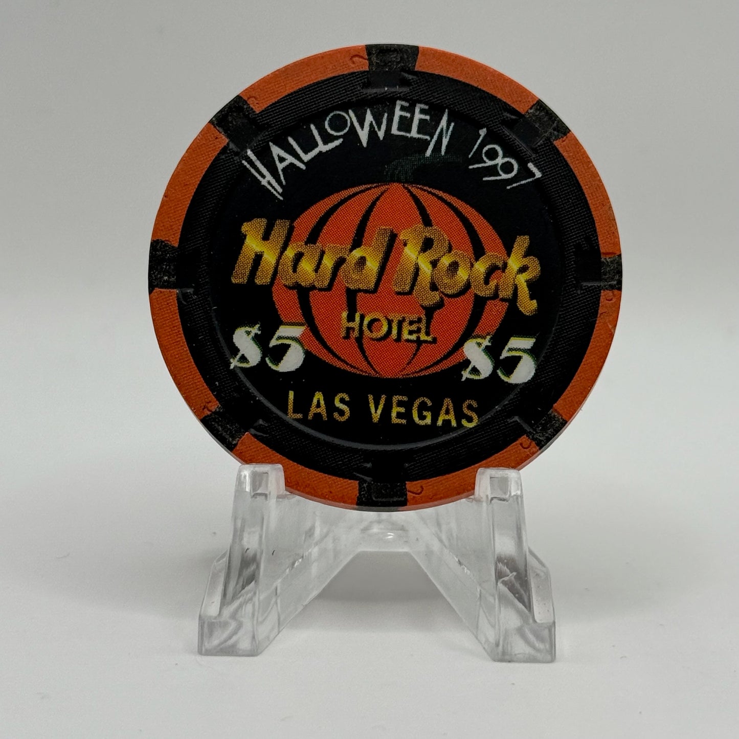 Hard Rock - Las Vegas Las Vegas Nevada 1997 'Halloween' LE $5 Casino Chip N9852