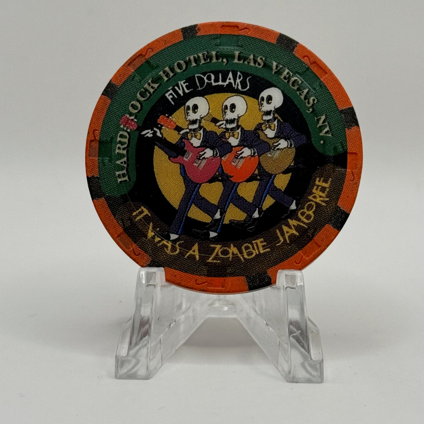 Hard Rock - Las Vegas Las Vegas Nevada 1997 'Halloween' LE $5 Casino Chip N9852