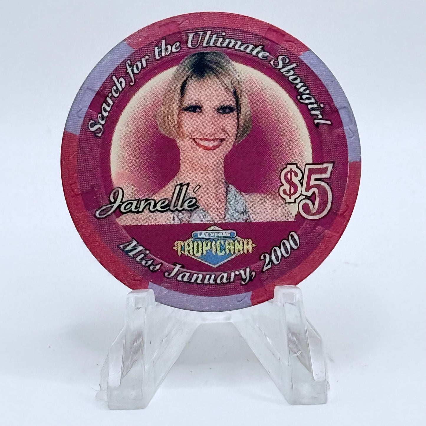 Tropicana Las Vegas Nevada 2000 'Janelle' Series 50 LE $5 Casino Chip V5868