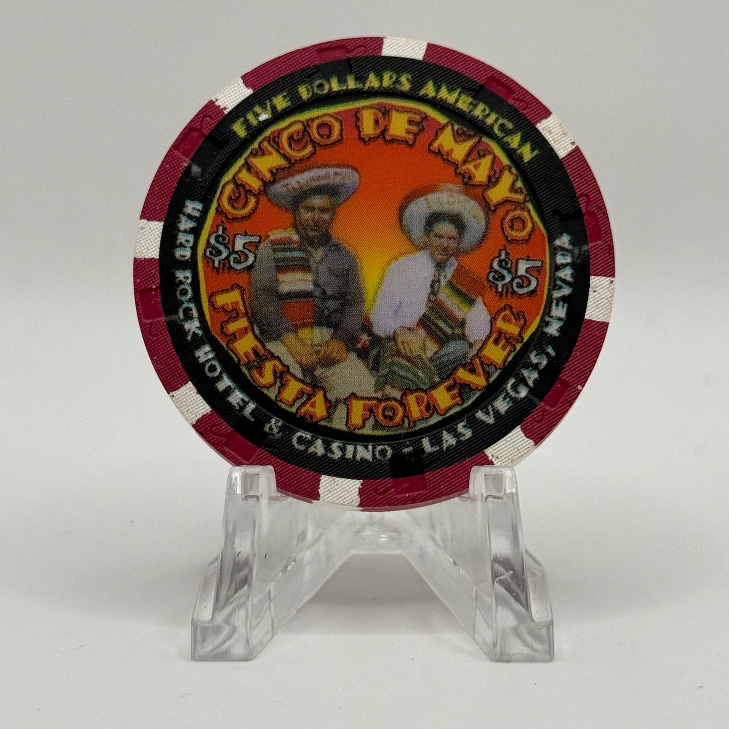Hard Rock - Las Vegas Las Vegas Nevada 2001 'Cinco De Mayo' LE $5 Casino Chip V6051