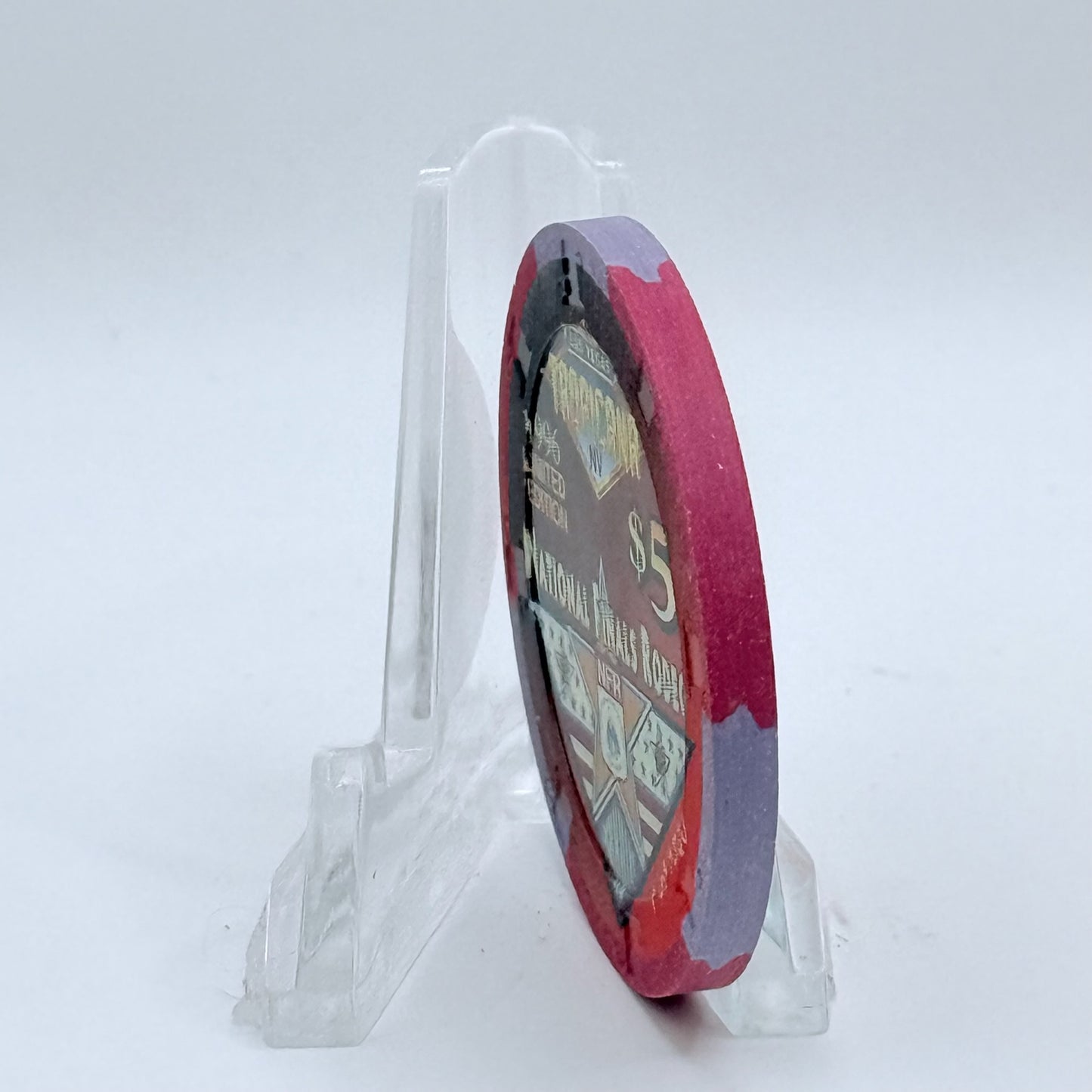 Tropicana Las Vegas Nevada 1996 'National Finals Rodeo Buckle' LE $5 Casino Chip N9239