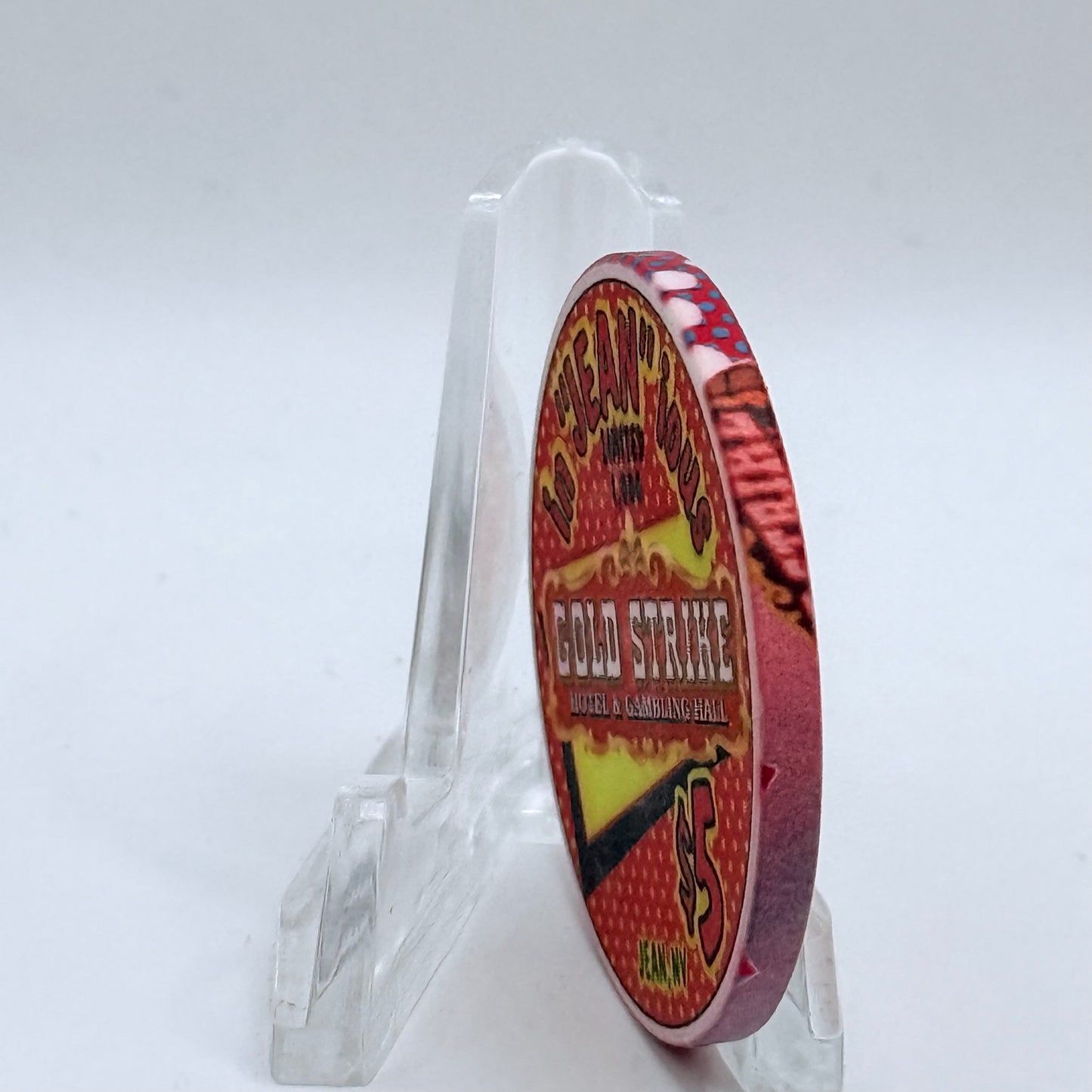 Gold Strike Hotel & Gambling Hall Jean Nevada 1999 'In 'Jean' ious' LE $5 Casino Chip V4320