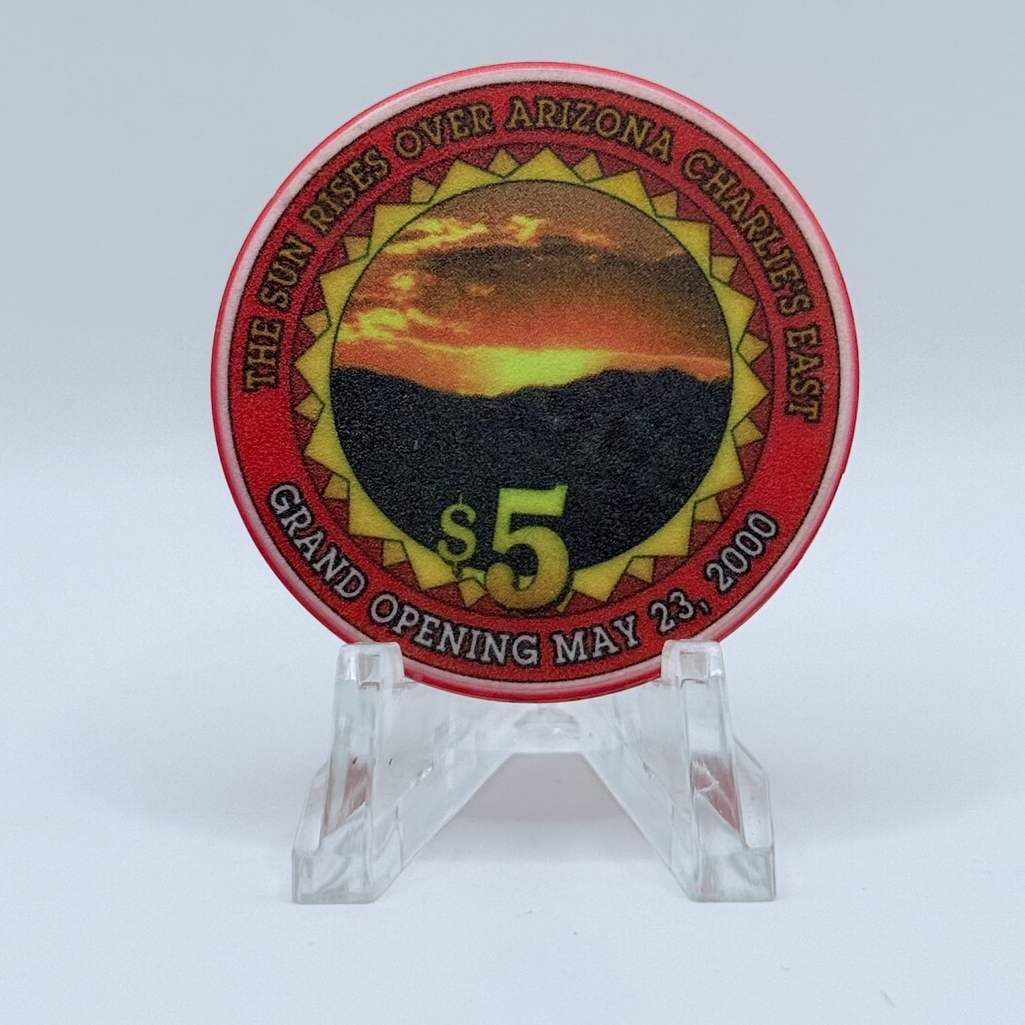 Arizona Charlie's Boulder (East) Las Vegas Nevada 2000 'Grand Opening' LE $5 Casino Chip V3671