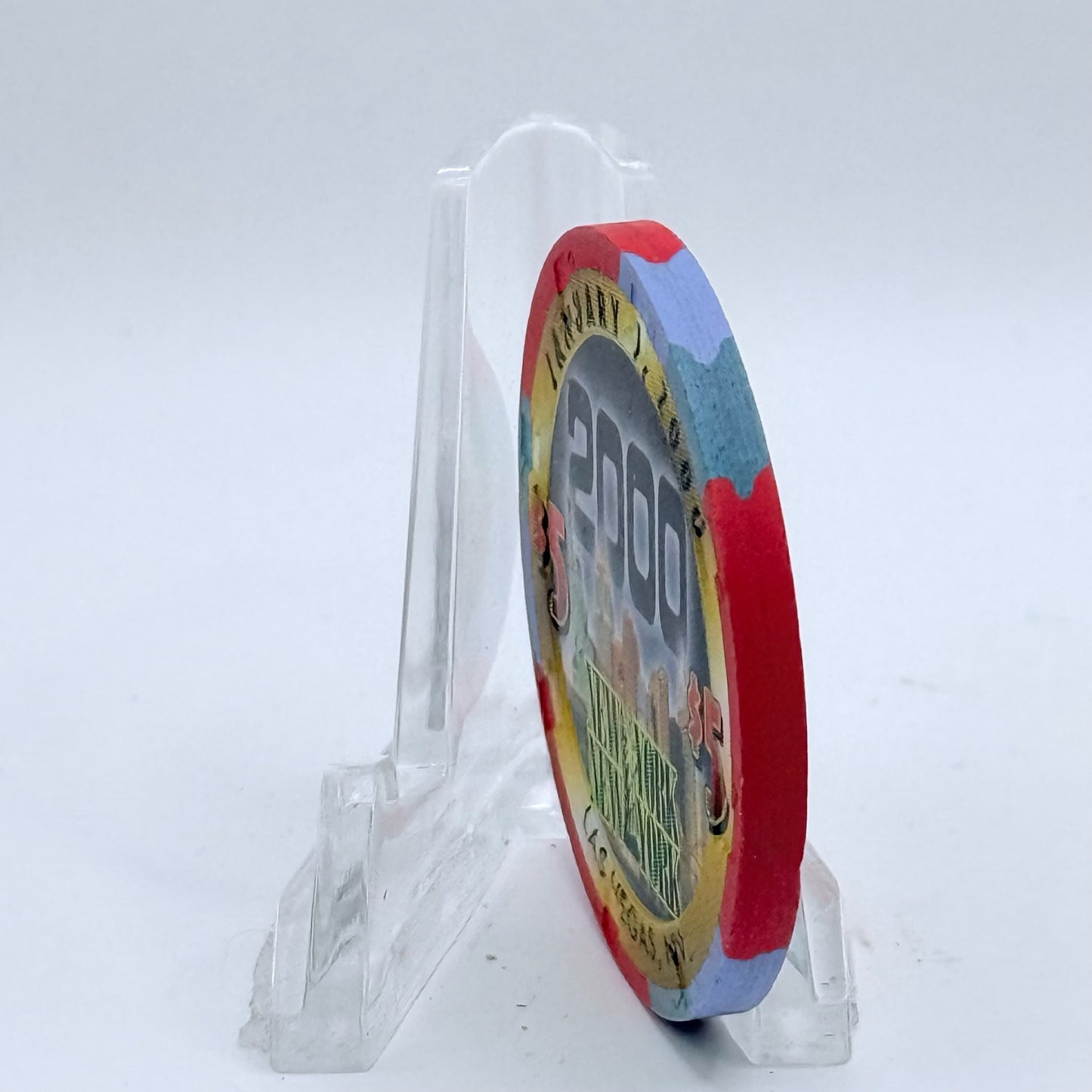 New York New York Las Vegas Nevada 1999 'Millennium' LE $5 Casino Chip V5107