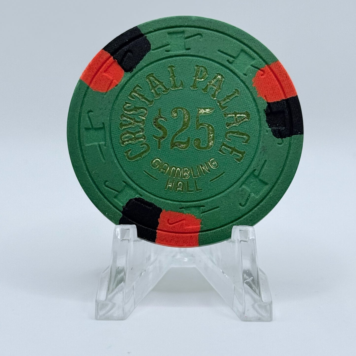 Crystal Palace Gambling Hall Laughlin Nevada 1978 $25 Casino Chip N8124