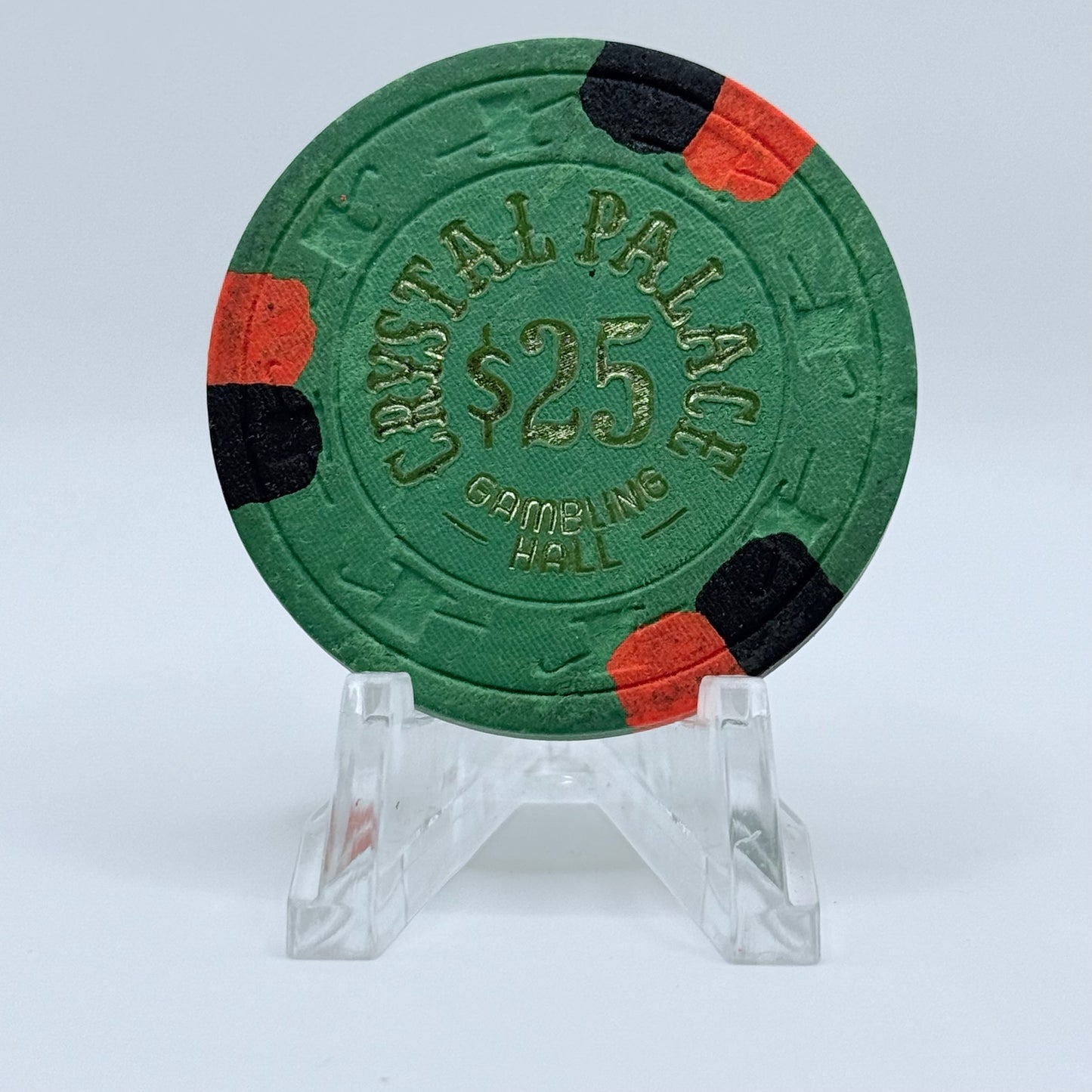 Crystal Palace Gambling Hall Laughlin Nevada 1978 $25 Casino Chip N8124