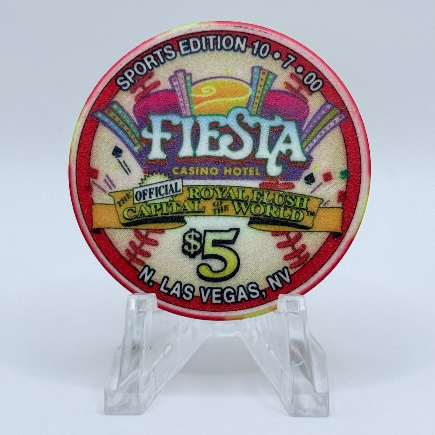 Fiesta Rancho N. Las Vegas Nevada 2000 'Bo Belinsky' LE $5 Casino Chip V8447