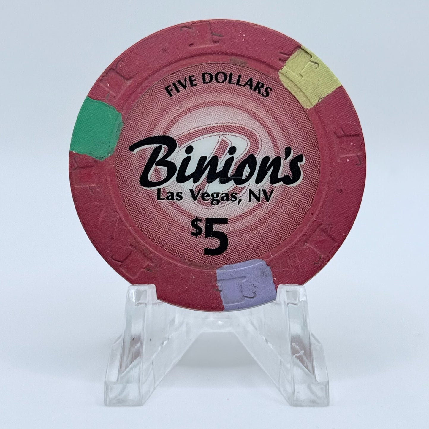 Binion's Gambling Hall Las Vegas Nevada 2005 $5 Casino Chip E4372