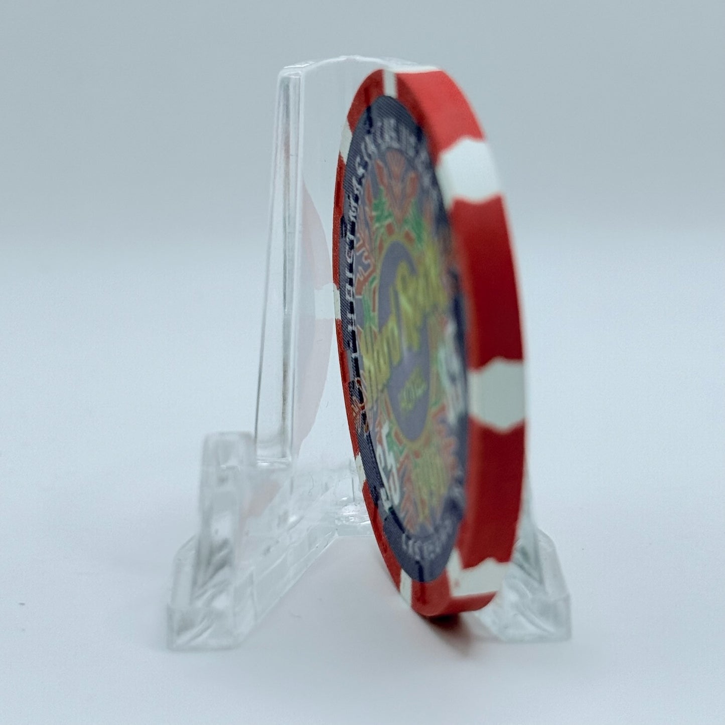 Hard Rock - Las Vegas Las Vegas Nevada 1996 'All I want for Christmas is a Rock 'N Roll Electric Guitar' LE $5 Casino Chip N2690